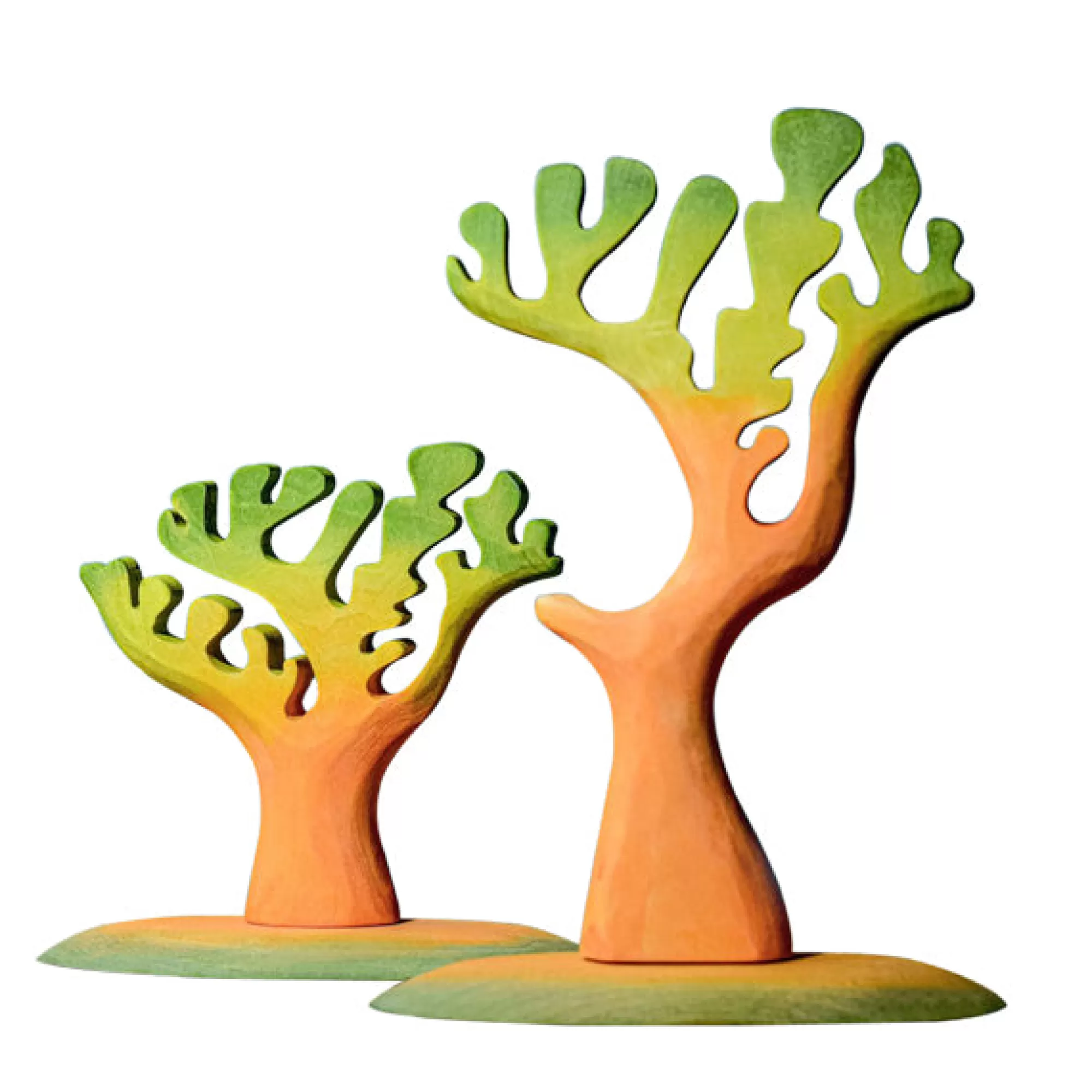 Bumbu Toys Large Toys-Wooden Dinosaur Trees - Set Of 2