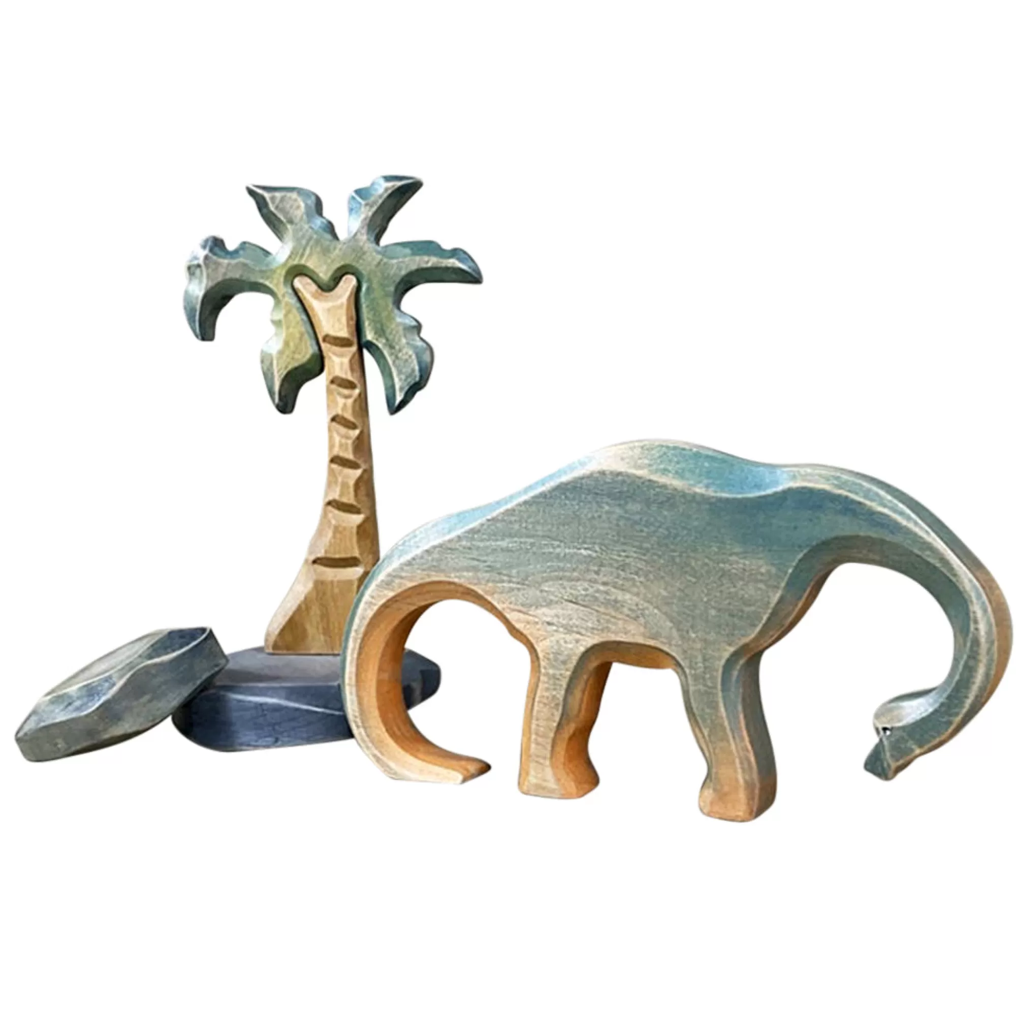 Green Taiga Dinosaurs-Wooden Diplodocus