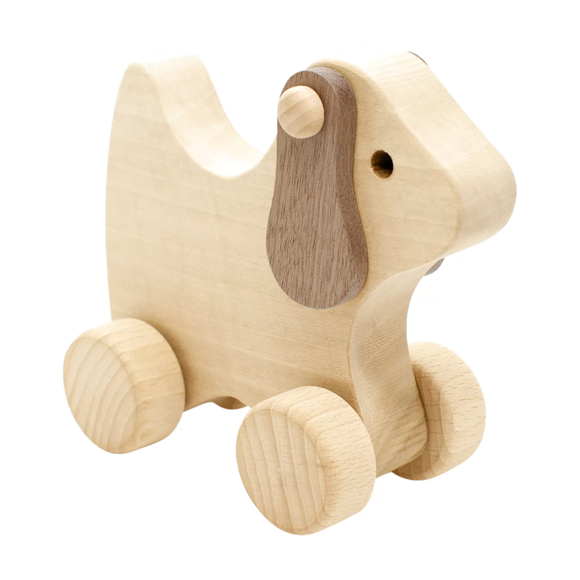 Jasio Push & Pull Along-Wooden Dog Push Along - Socks