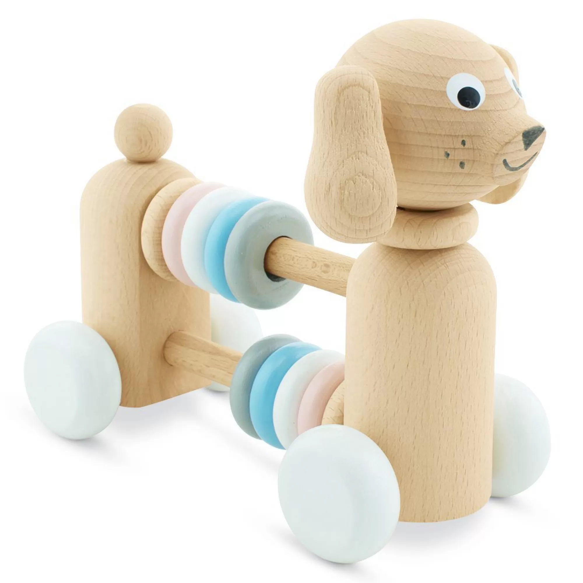 Miva Vacov Montessori Toys-Wooden Dog With Beads - Layla