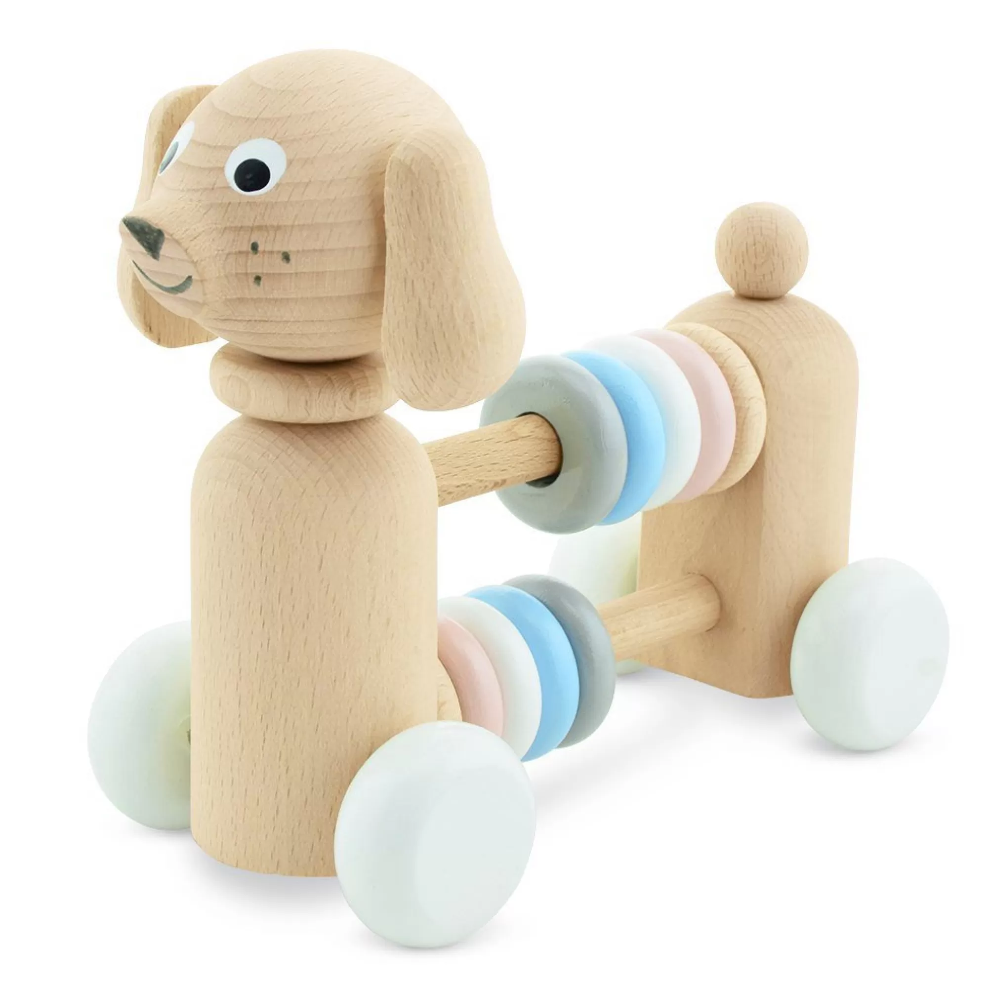 Miva Vacov Montessori Toys-Wooden Dog With Beads - Layla