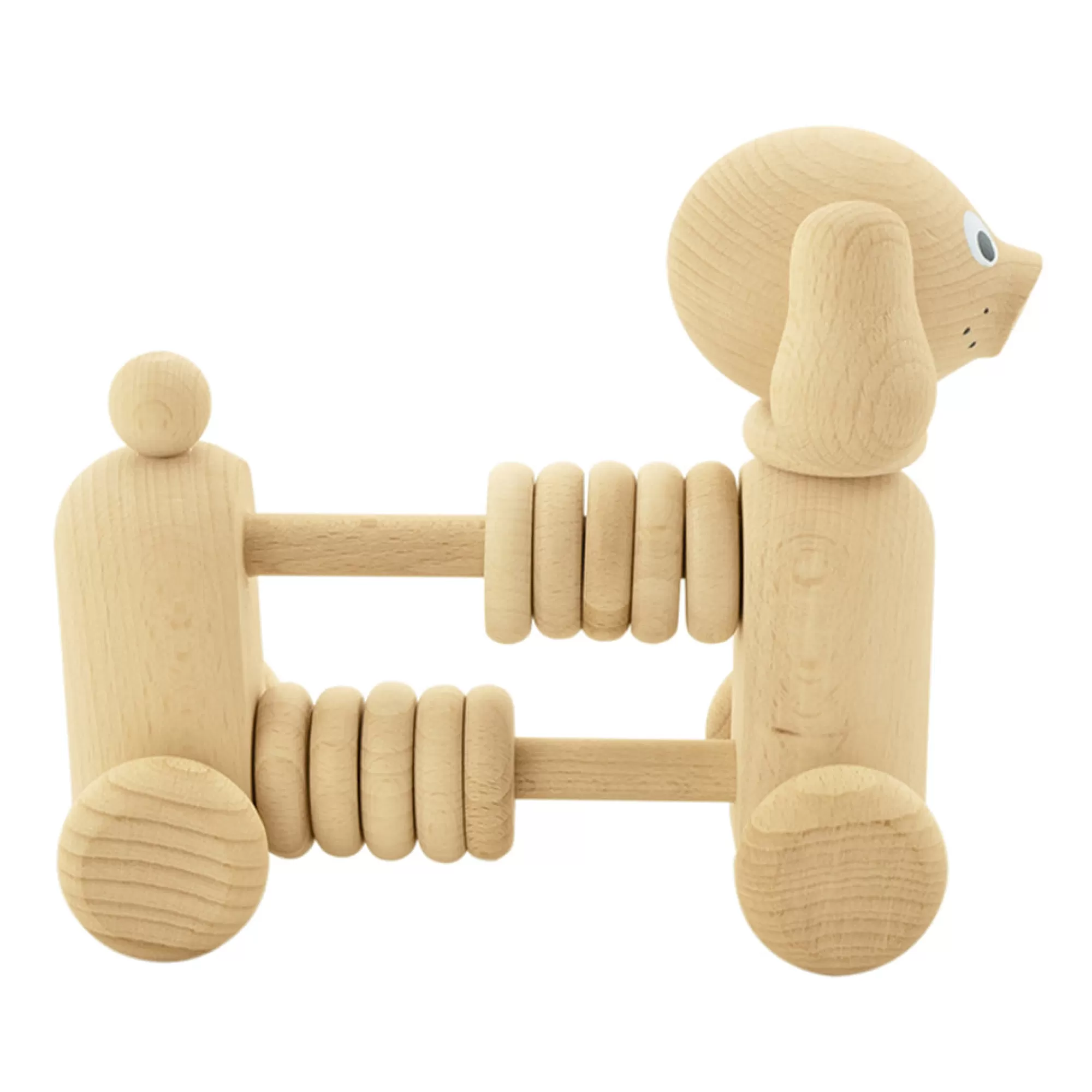 Miva Vacov Montessori Toys-Wooden Dog With Counting Beads - Rowan