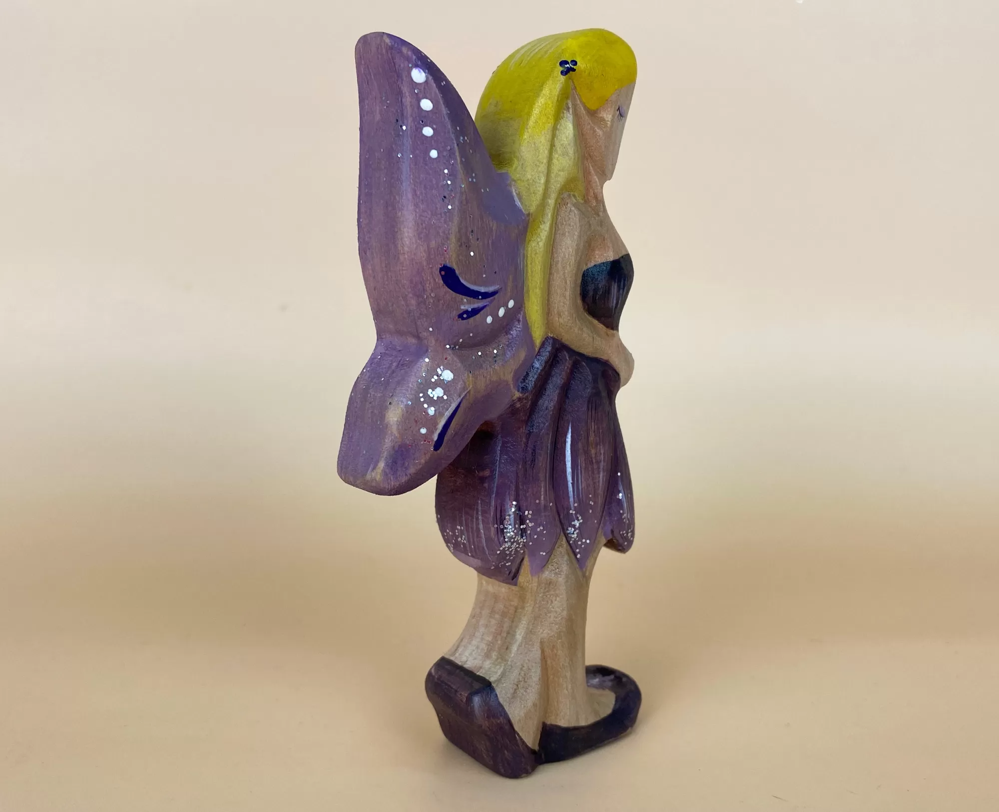 Green Taiga Stories & Tales-Wooden Fairy Flying - Purple