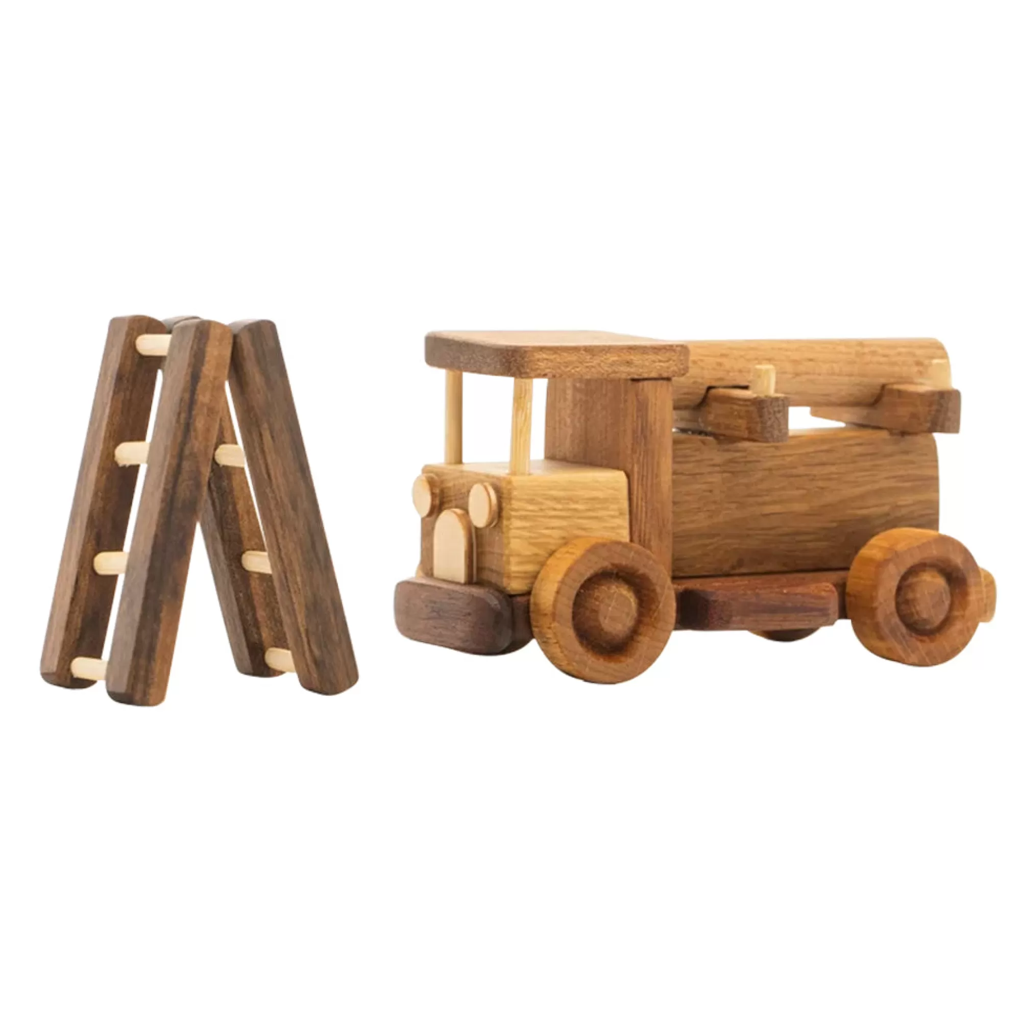 Kind Wood Pecker Trucks-Wooden Fire Truck - Watson