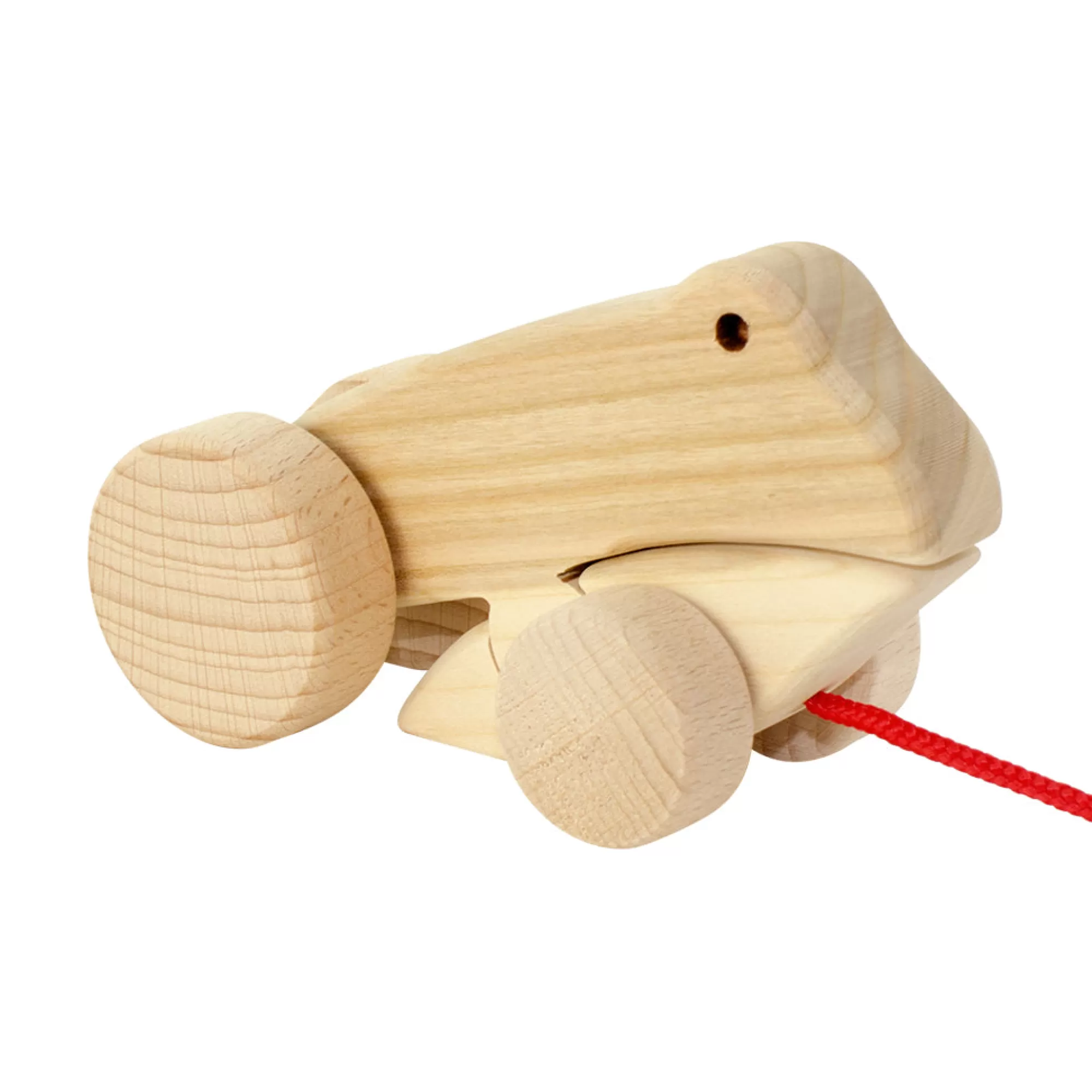 Jasio Push & Pull Along-Wooden Frog Pull Along - Fletcher