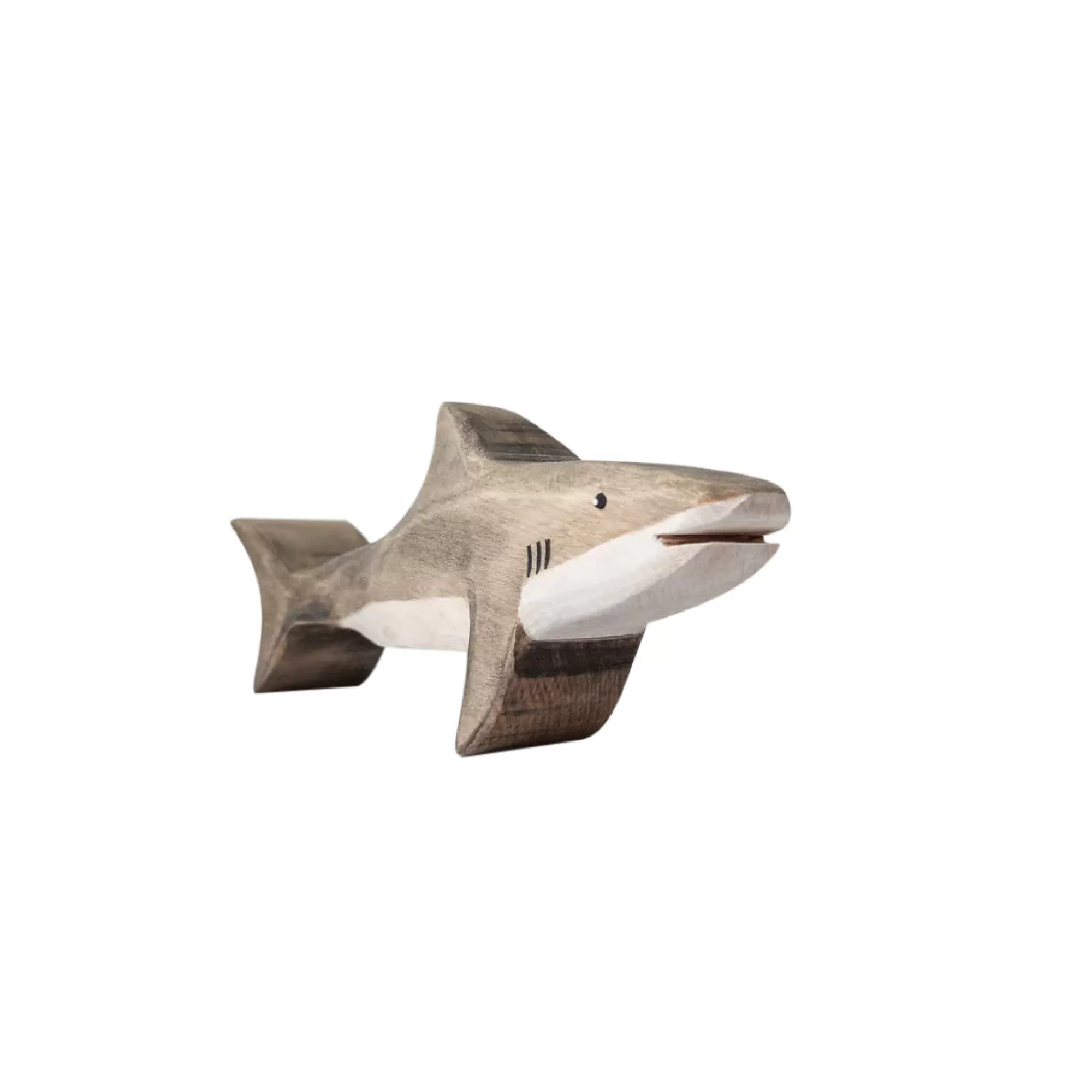 NOM Handcrafted Waldorf Inspired-Wooden Great White Shark