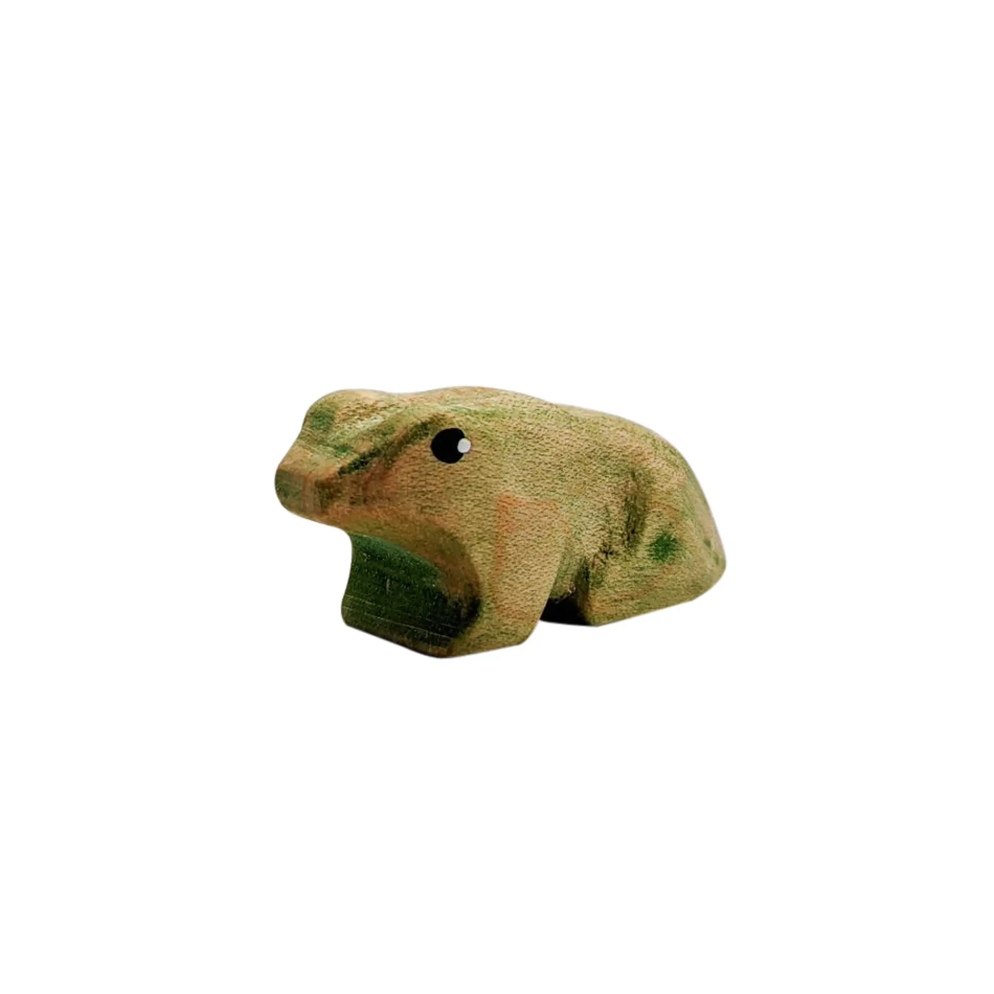 NOM Handcrafted Waldorf Inspired-Wooden Green Tree Frog