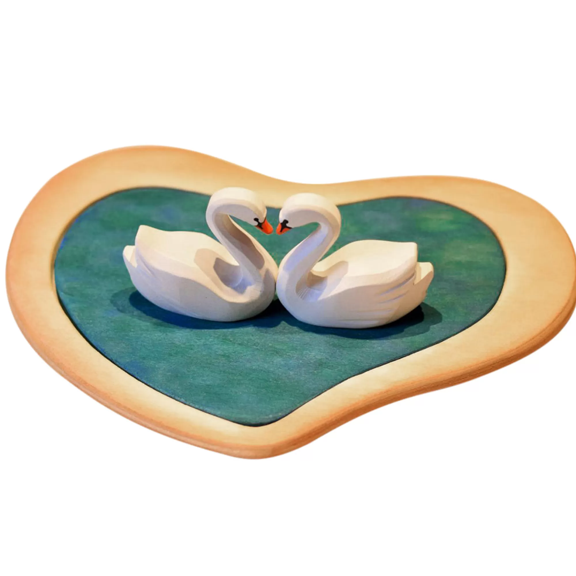 Bumbu Toys Waldorf Inspired-Wooden Heart Shaped Pond