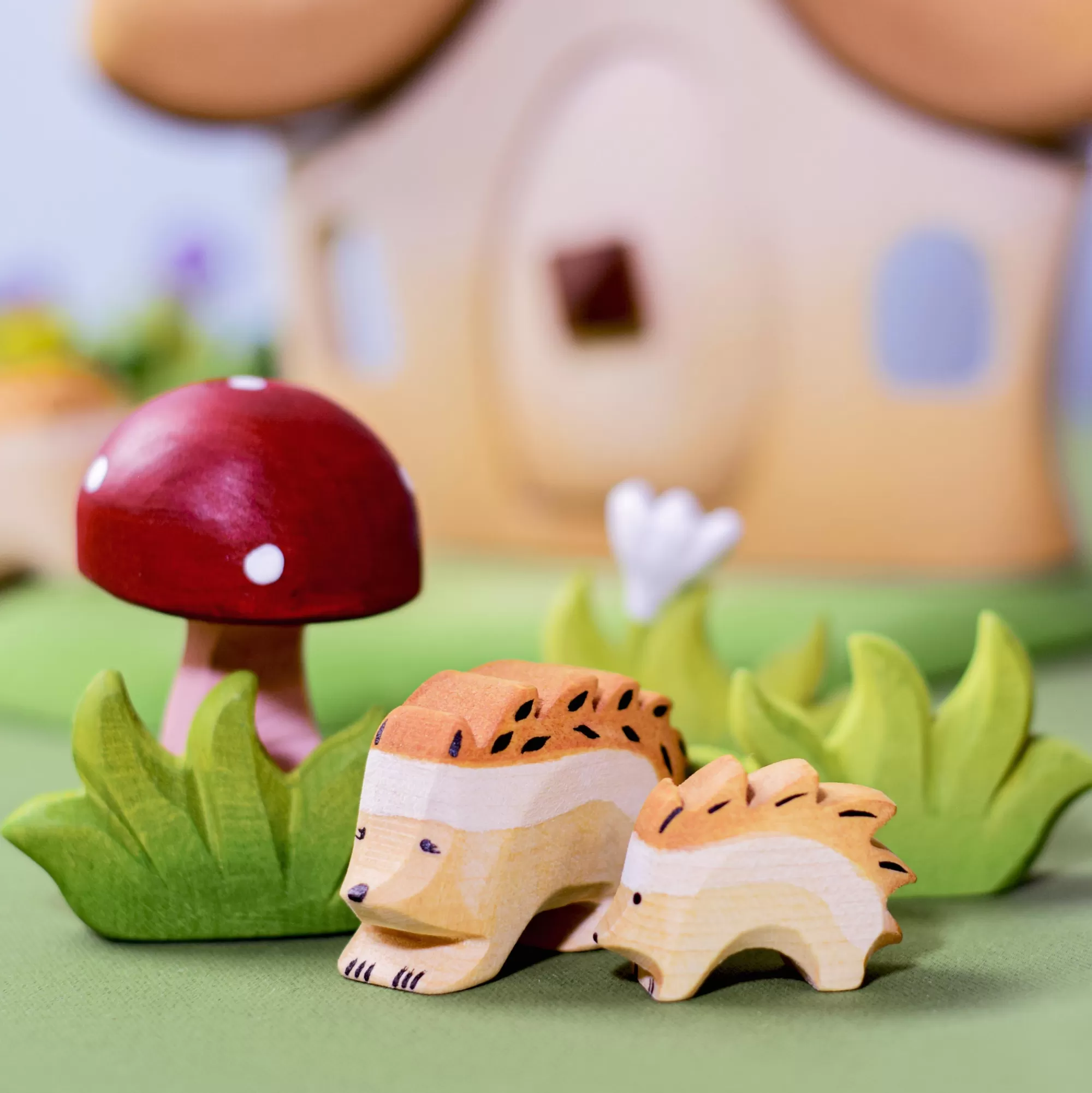 Bumbu Toys Forest Animals-Wooden Hedgehog - Baby