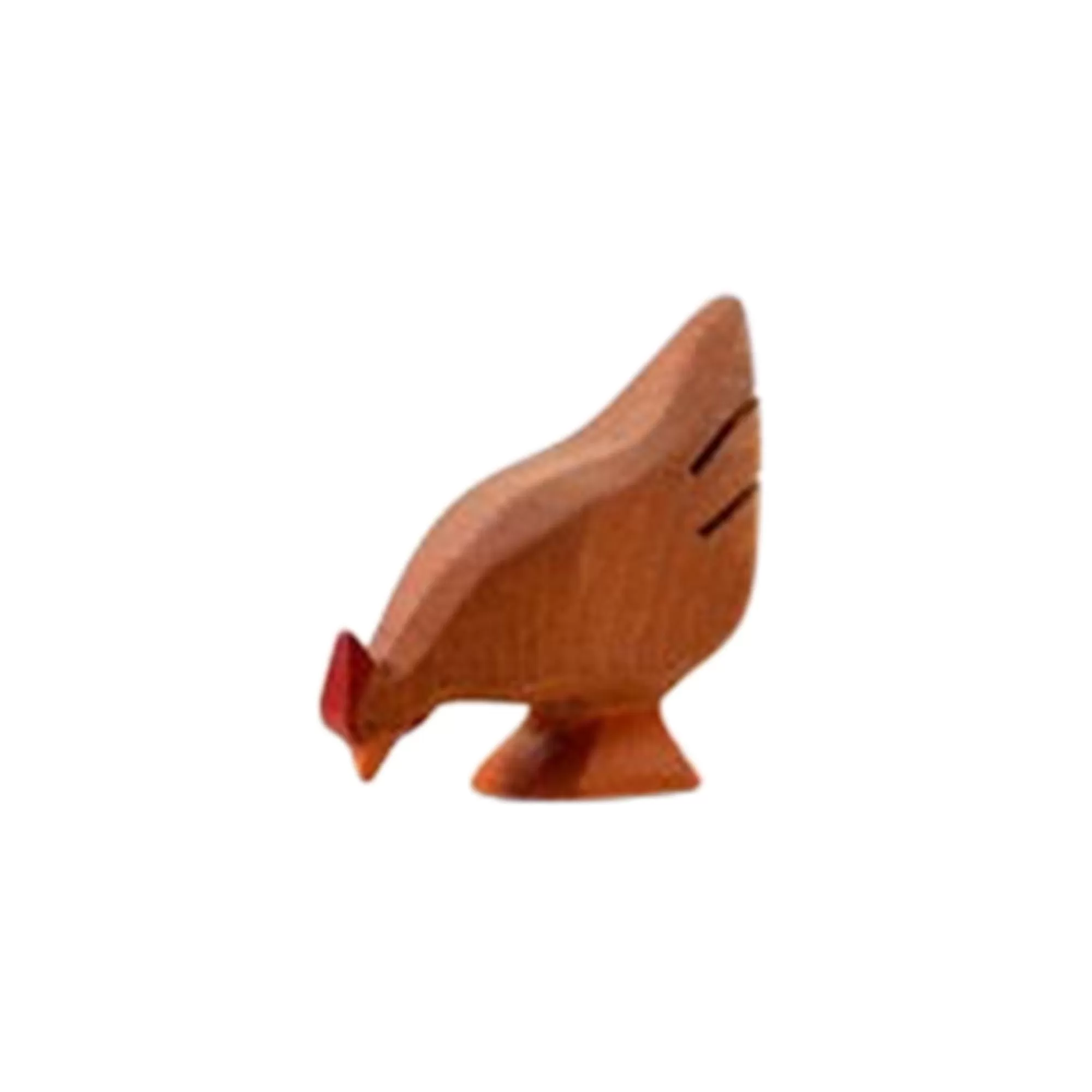 Bumbu Toys Waldorf Inspired-Wooden Hen - Brown