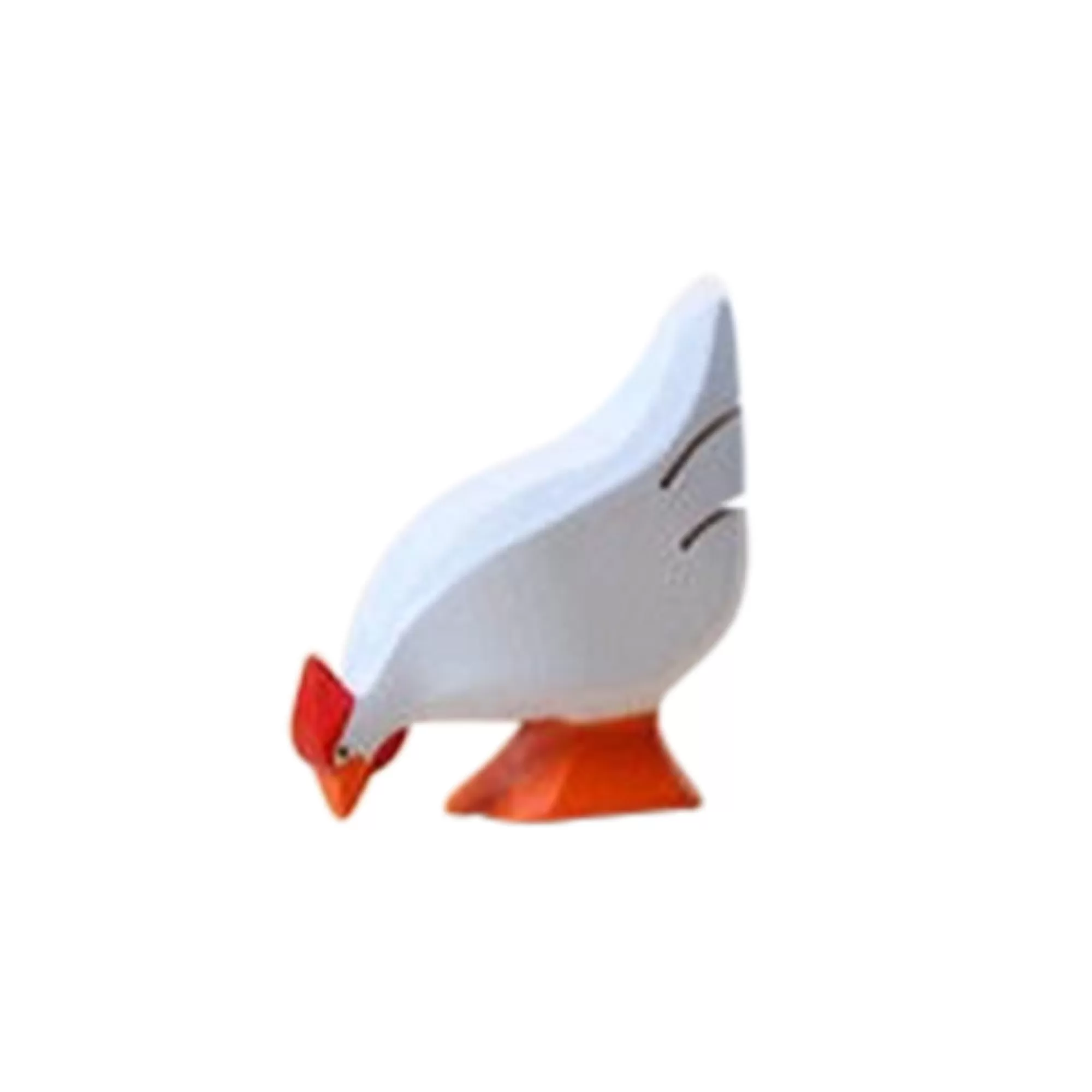 Bumbu Toys Waldorf Inspired-Wooden Hen - White