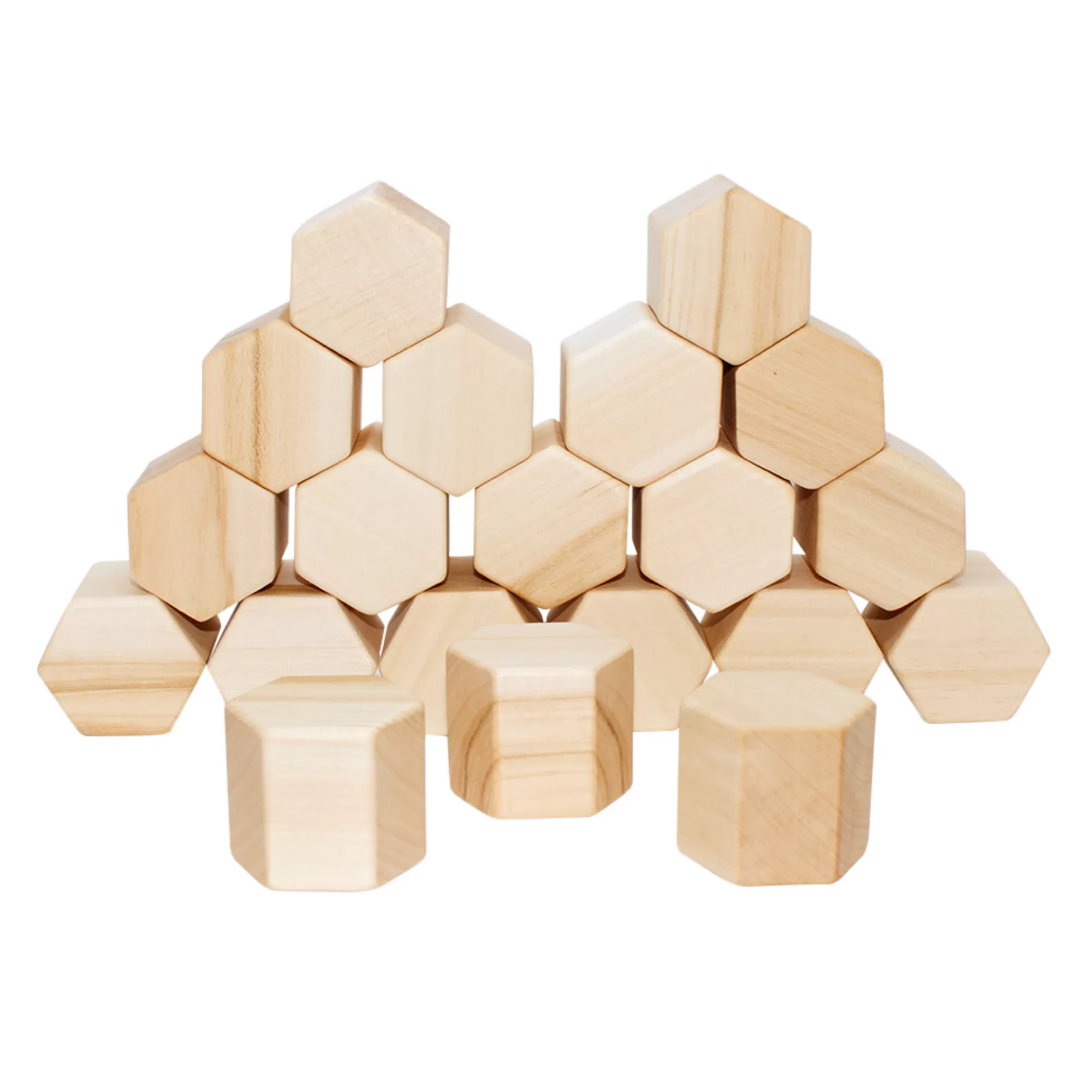 Vera The Neva Building Blocks-Wooden Honeycomb Blocks - Natural