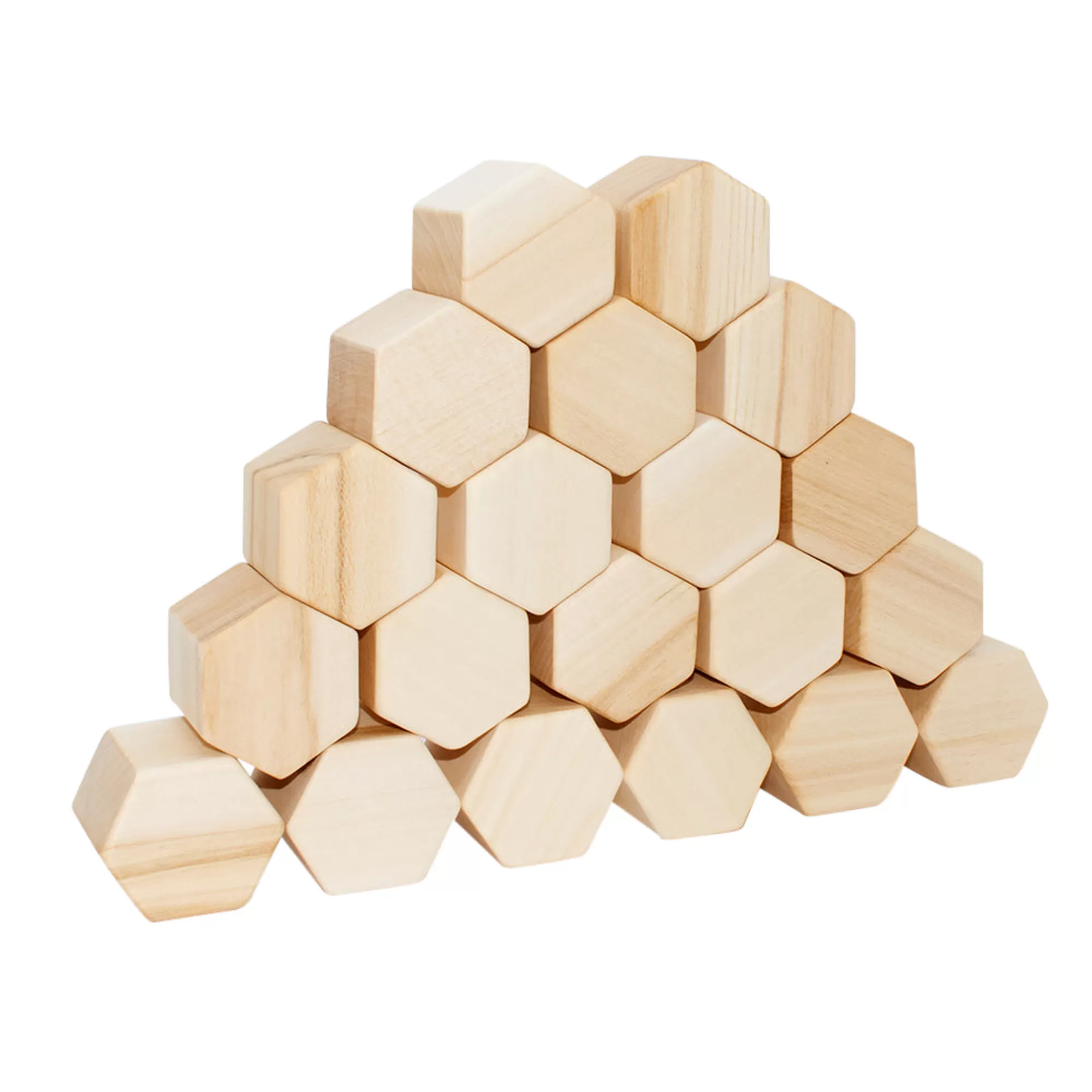 Vera The Neva Building Blocks-Wooden Honeycomb Blocks - Natural