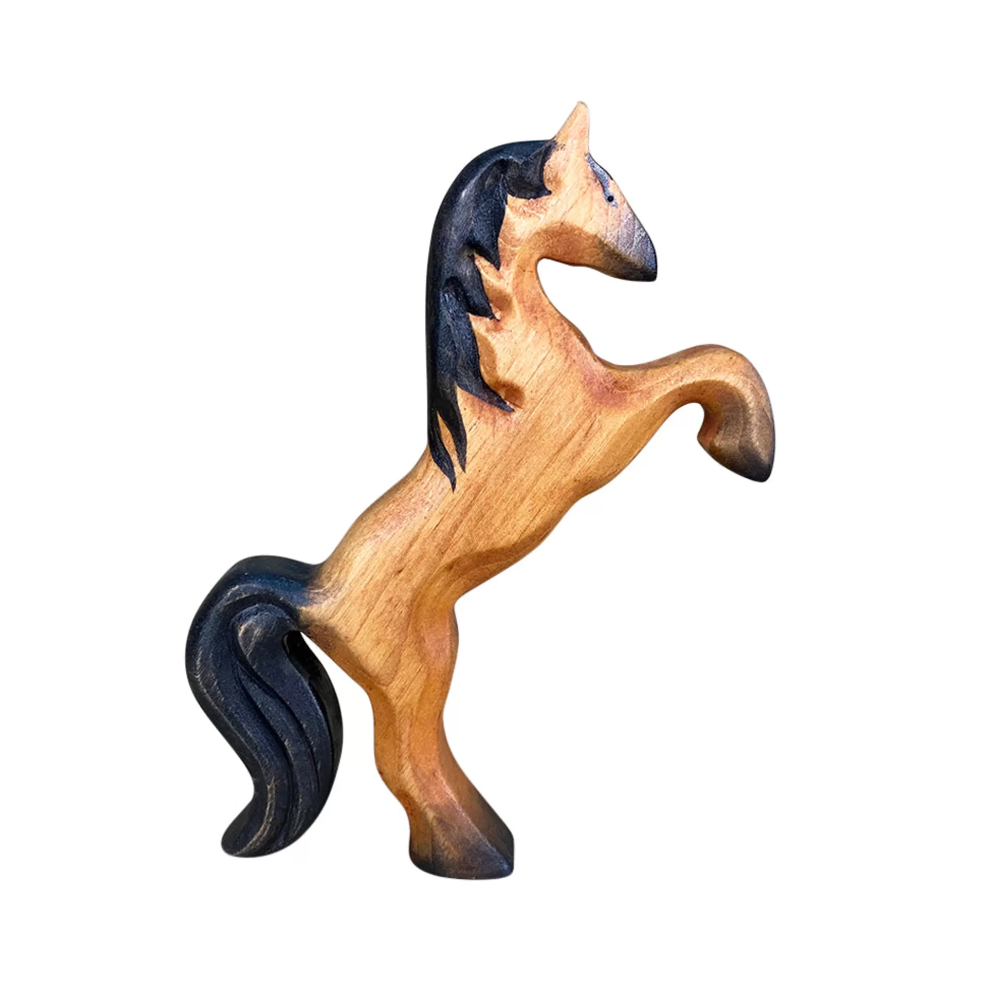 Green Taiga Farm Animals-Wooden Horse Jumping