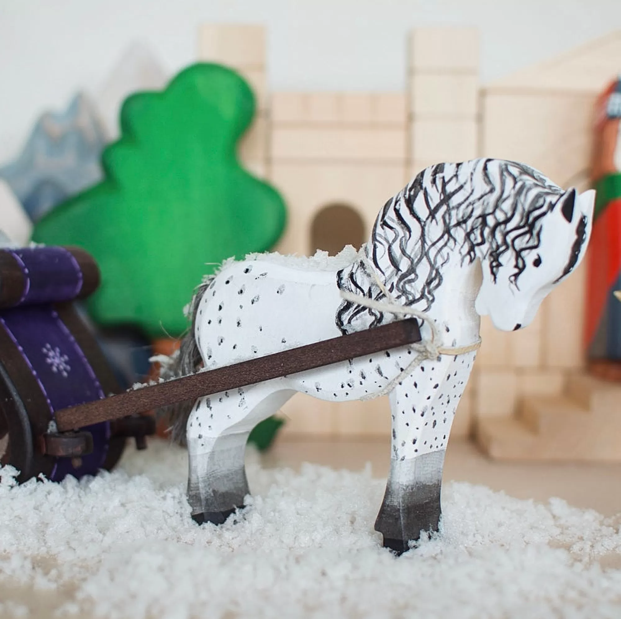 Bumbu Toys Stories & Tales-Wooden Horse White