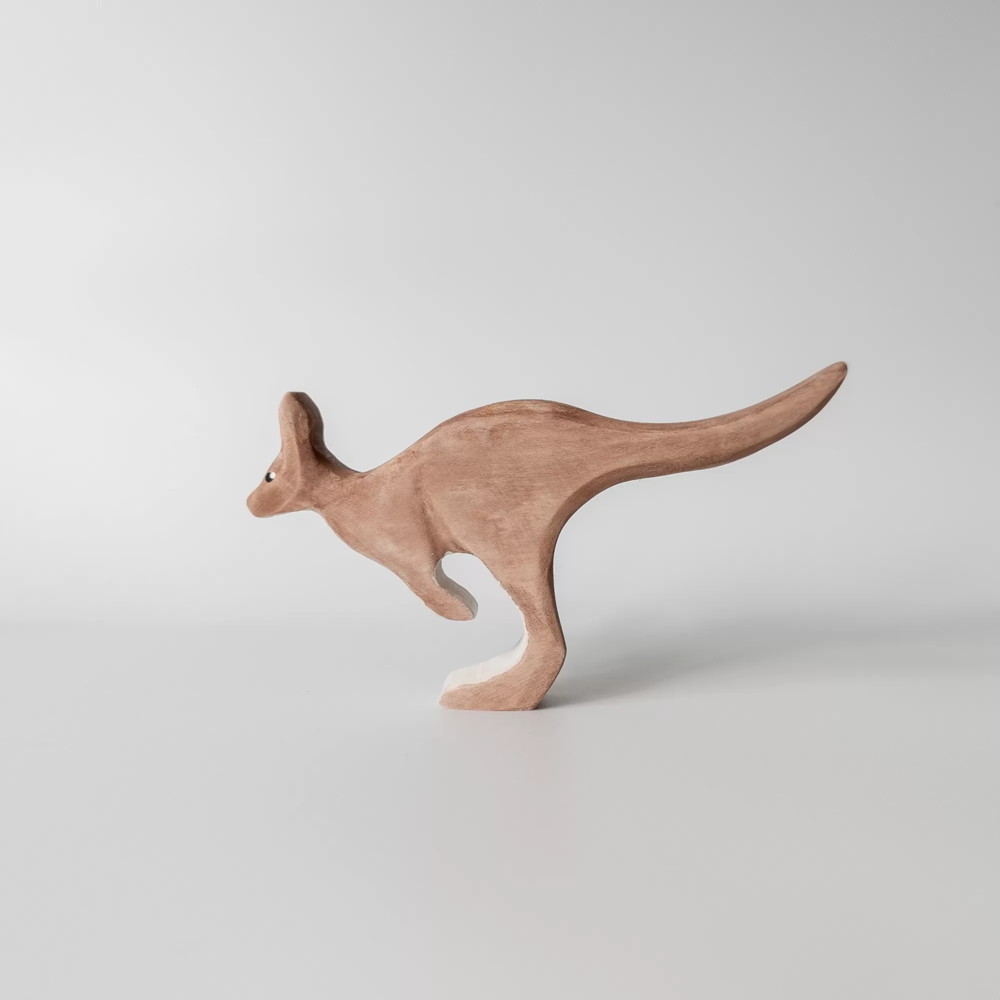 NOM Handcrafted Waldorf Inspired-Wooden Kangaroo - Jumping