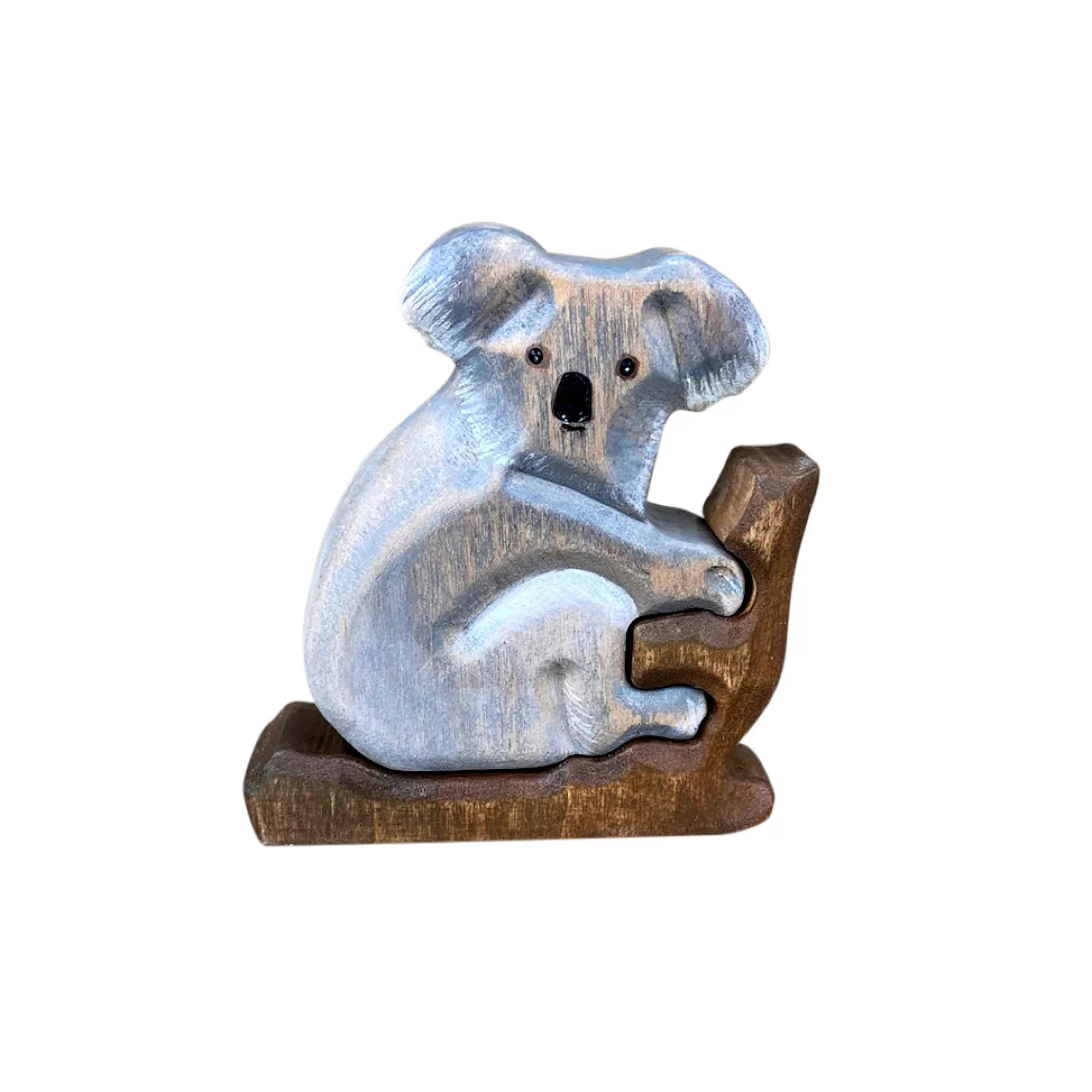 Green Taiga Australian Animals-Wooden Koala With Branch