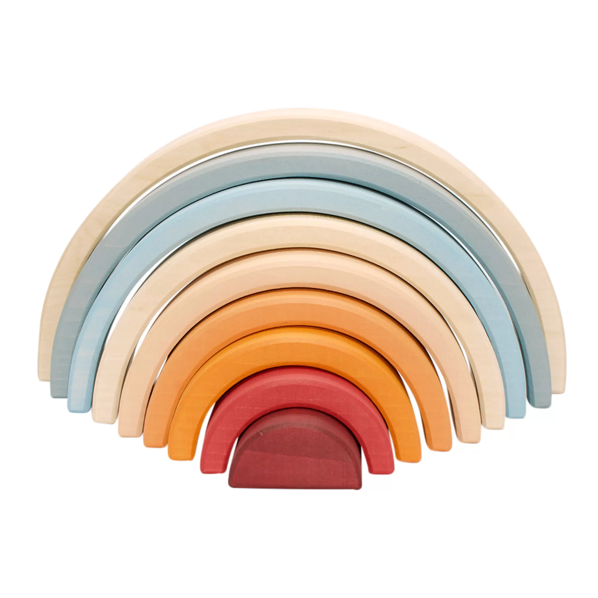 Wooden Educational Toy Arches & Rainbows-Wooden Large Rainbow - Sunrise - 9 Pieces