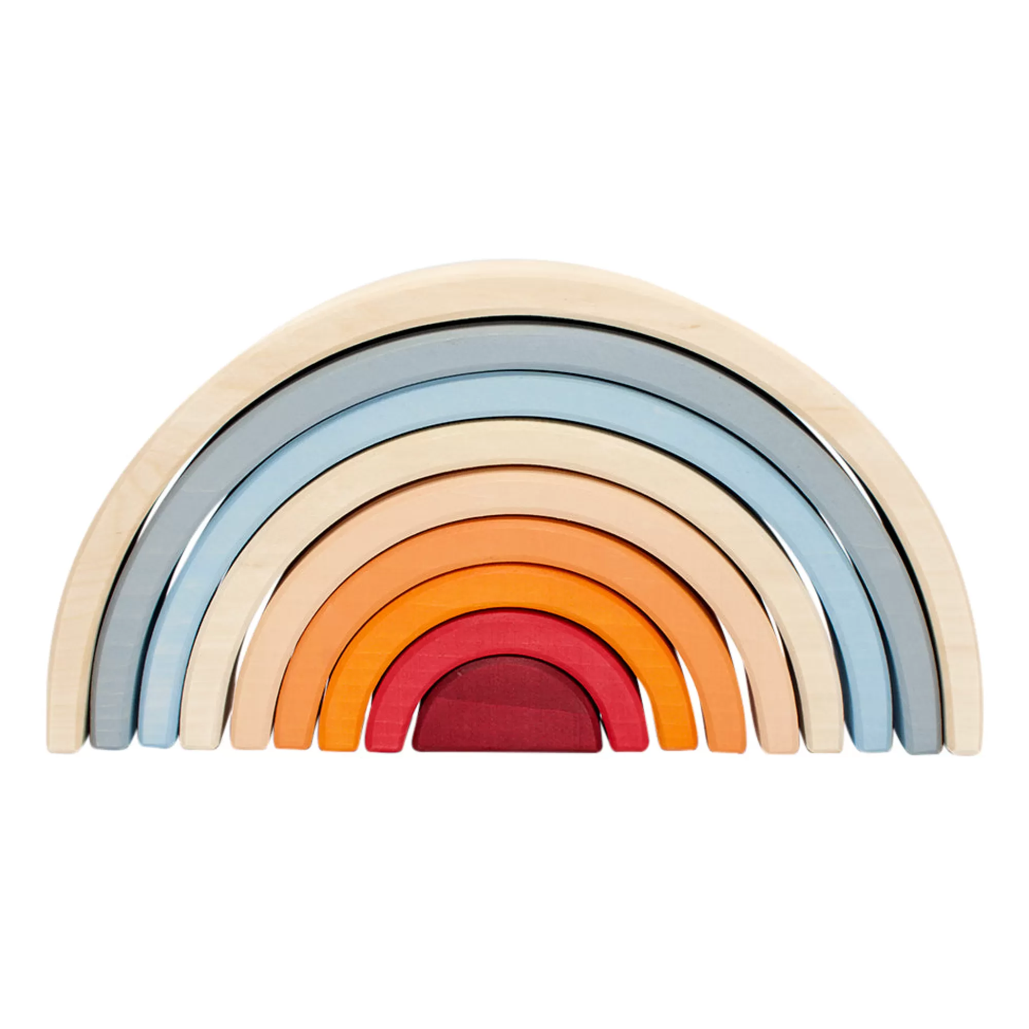 Wooden Educational Toy Arches & Rainbows-Wooden Large Rainbow - Sunrise - 9 Pieces