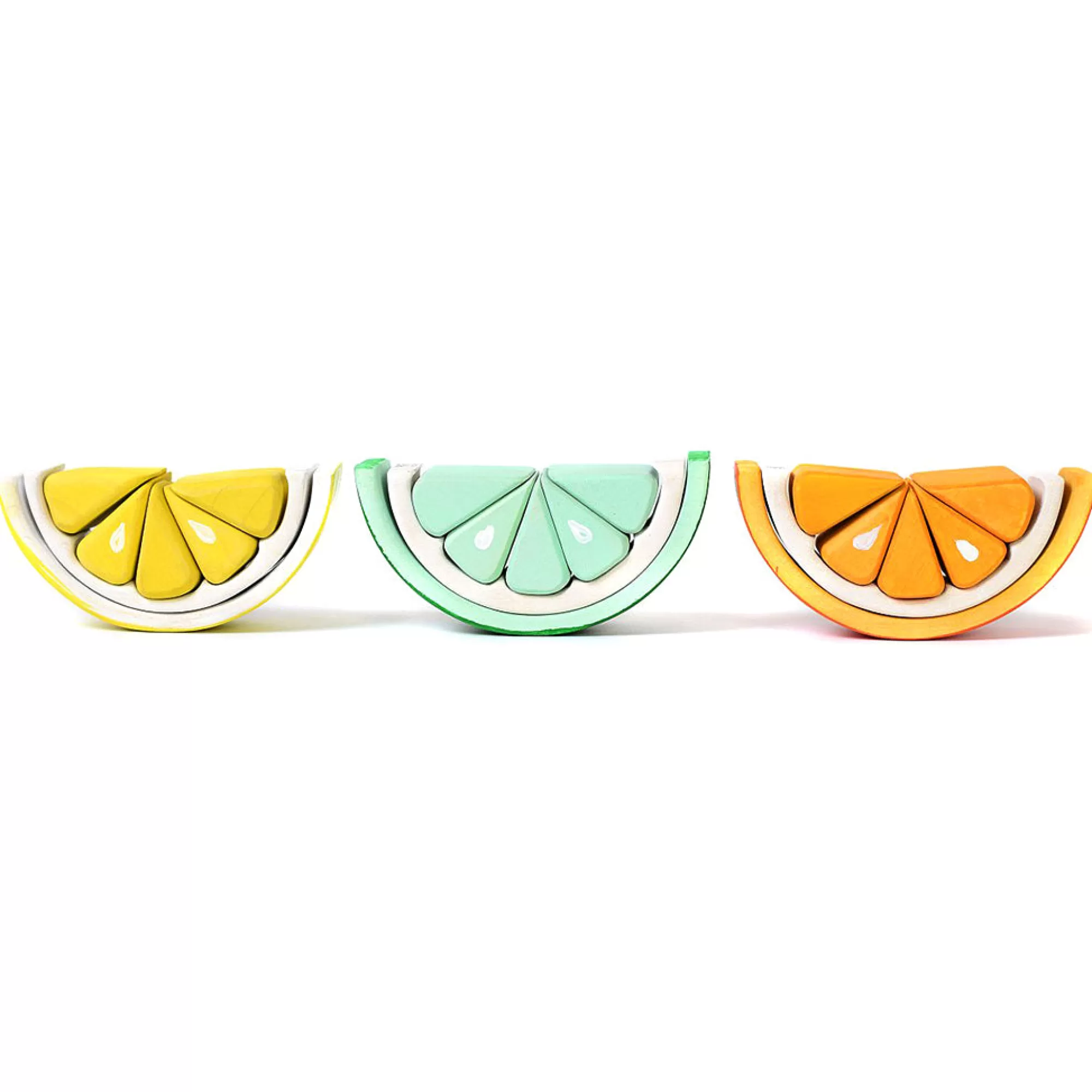 Bumbu Toys Arches & Rainbows-Wooden Lime Stacker