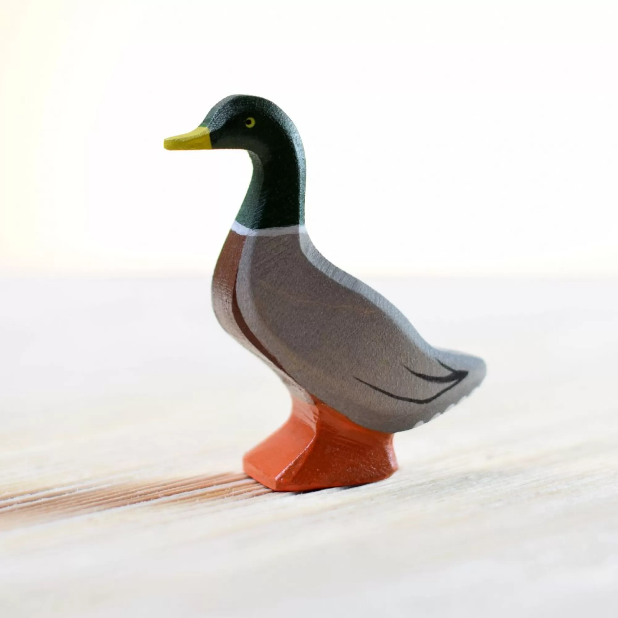 Bumbu Toys Farm Animals-Wooden Mallard Duck - Standing