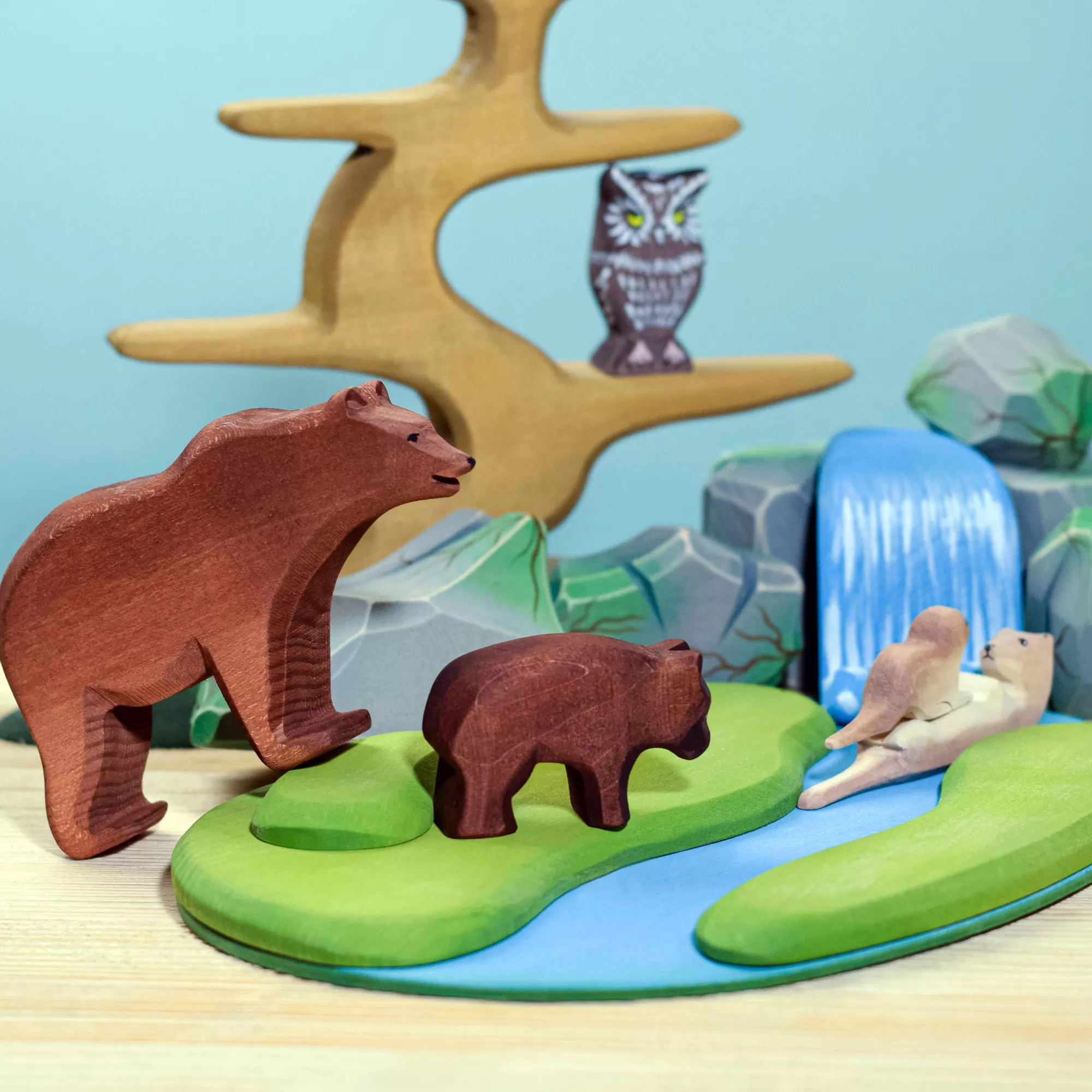 Bumbu Toys Forest Animals-Wooden Mama Bear