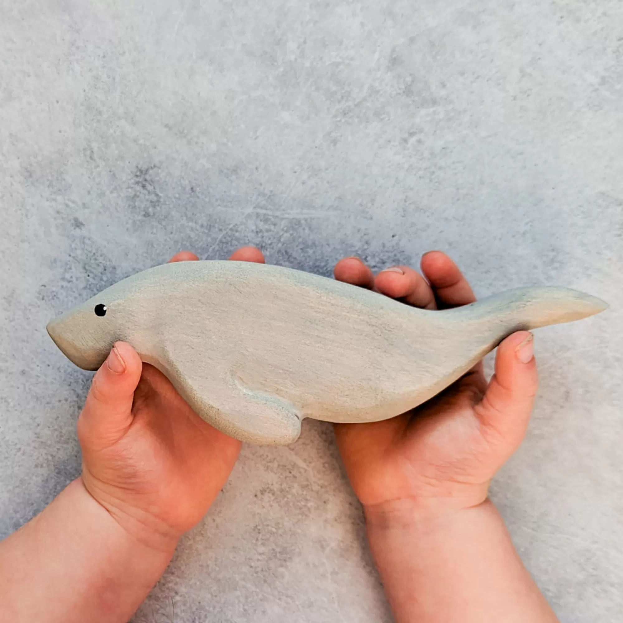 NOM Handcrafted Waldorf Inspired-Wooden Manatee