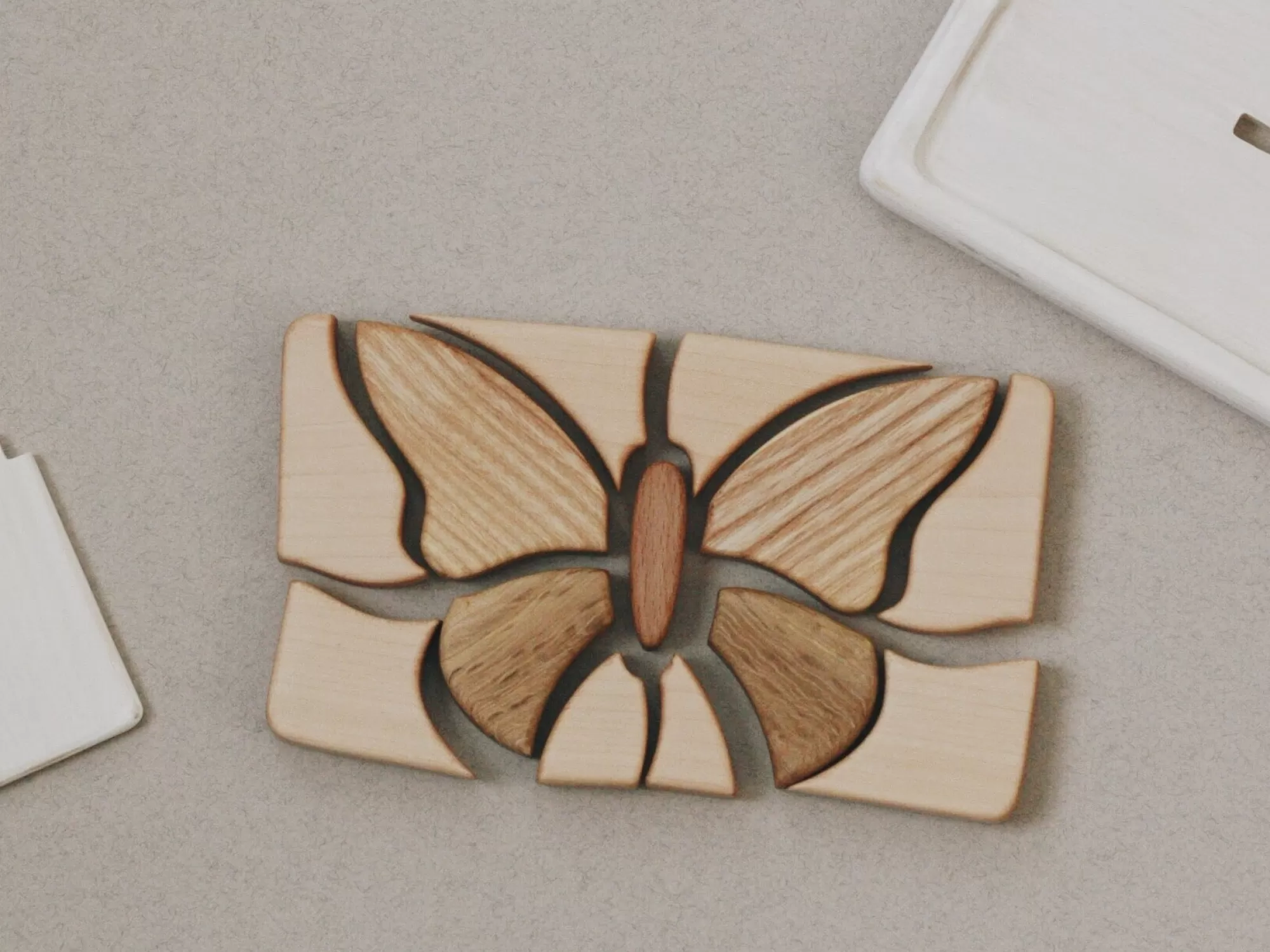 Tateplota Montessori Toys-Wooden Mosaic Puzzle - Butterfly