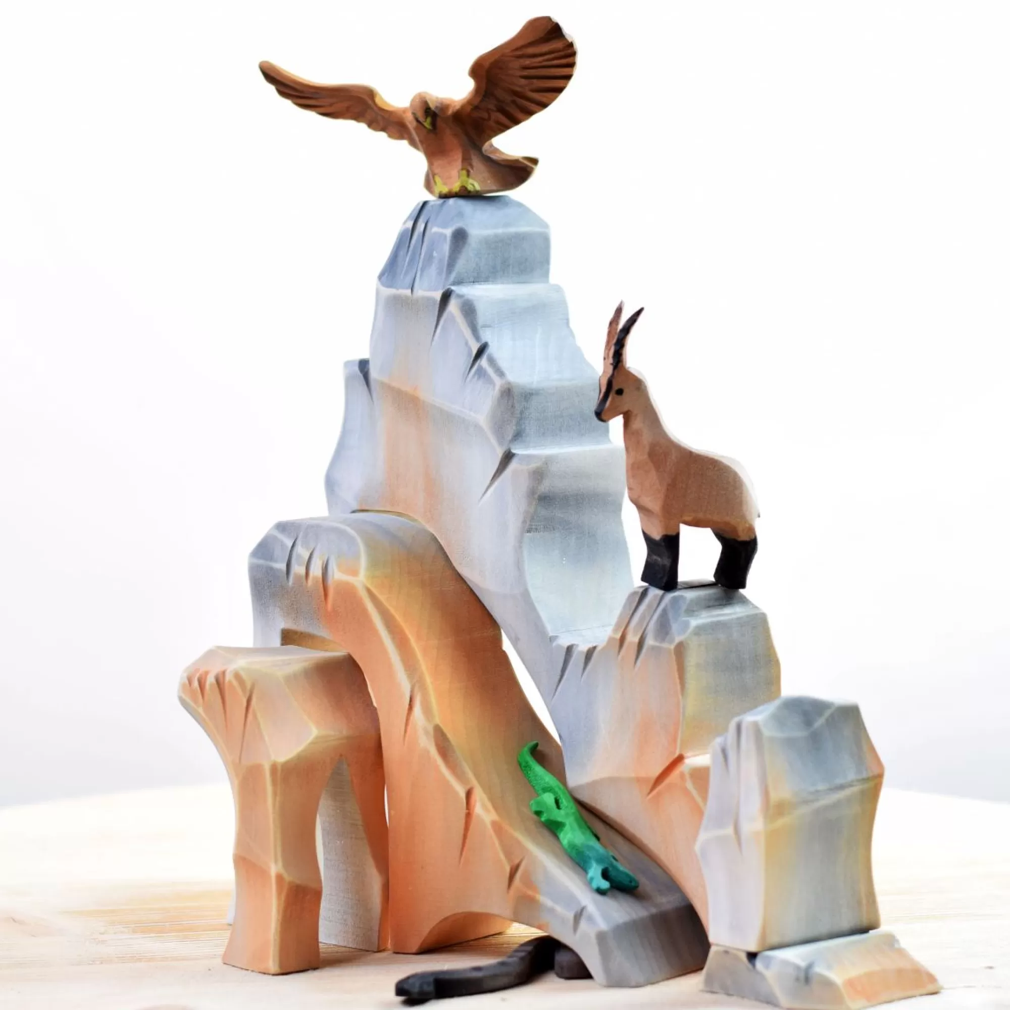 Bumbu Toys Forest Animals-Wooden Mountain Goat