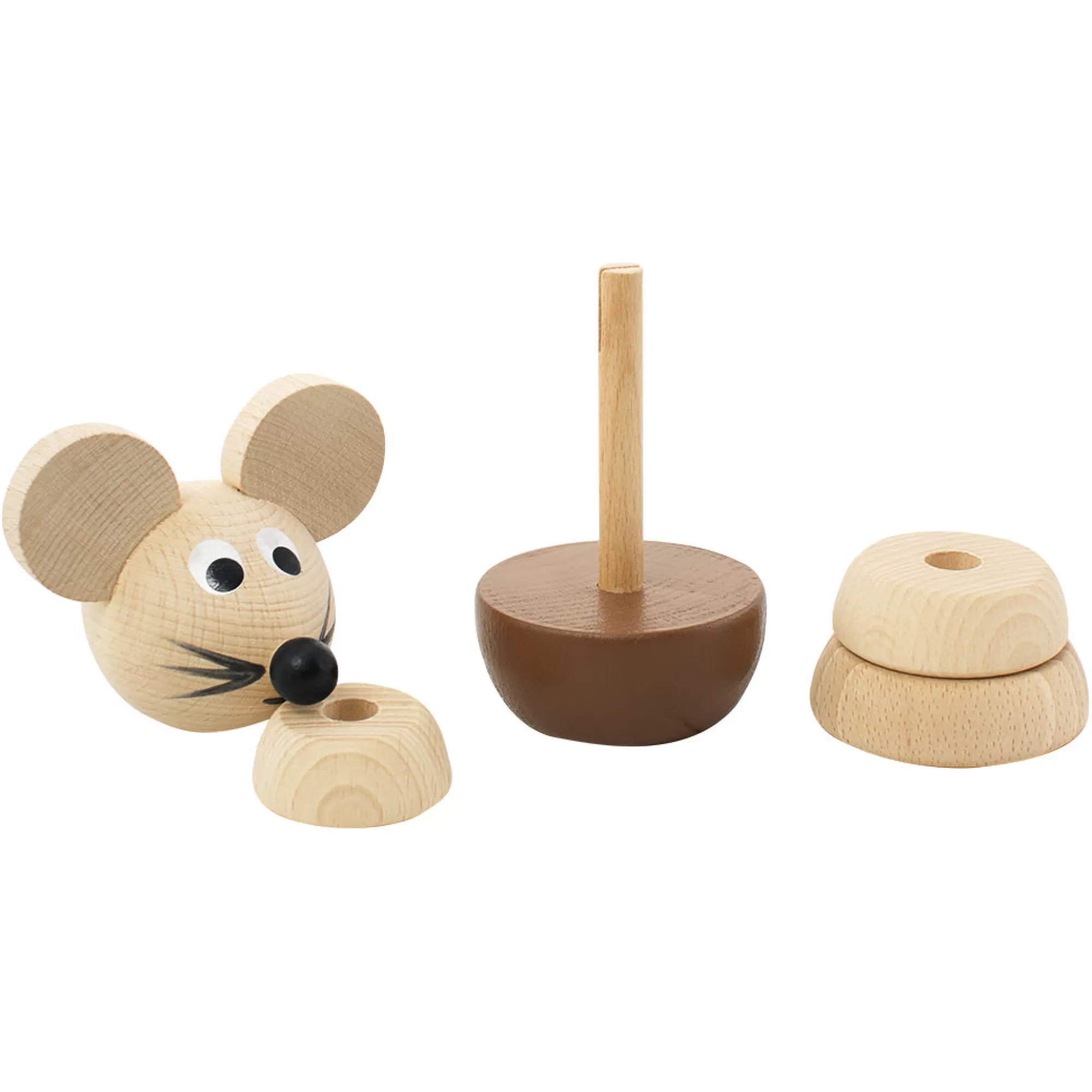 Miva Vacov Montessori Toys-Wooden Mouse Stacking Puzzle - Murphy