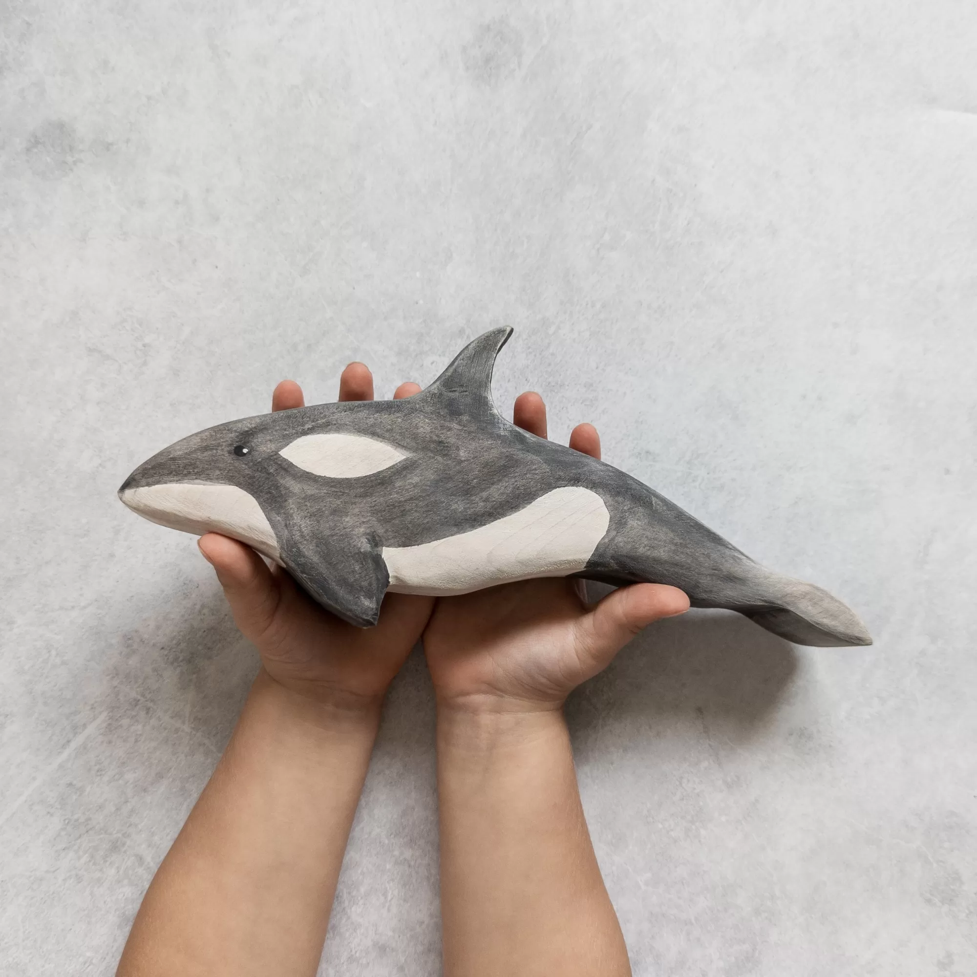 NOM Handcrafted Waldorf Inspired-Wooden Orca