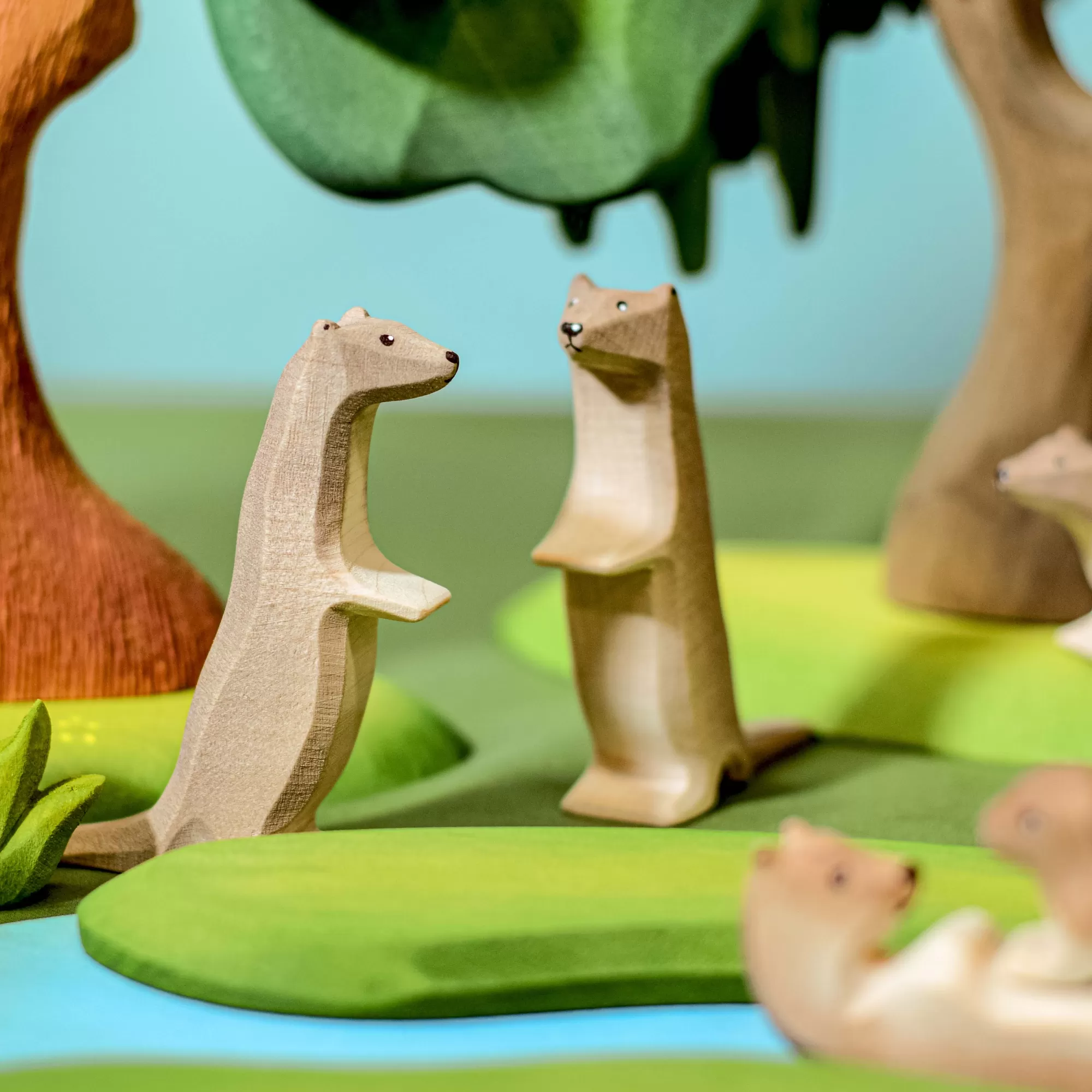 Bumbu Toys Forest Animals-Wooden Otter - Curious