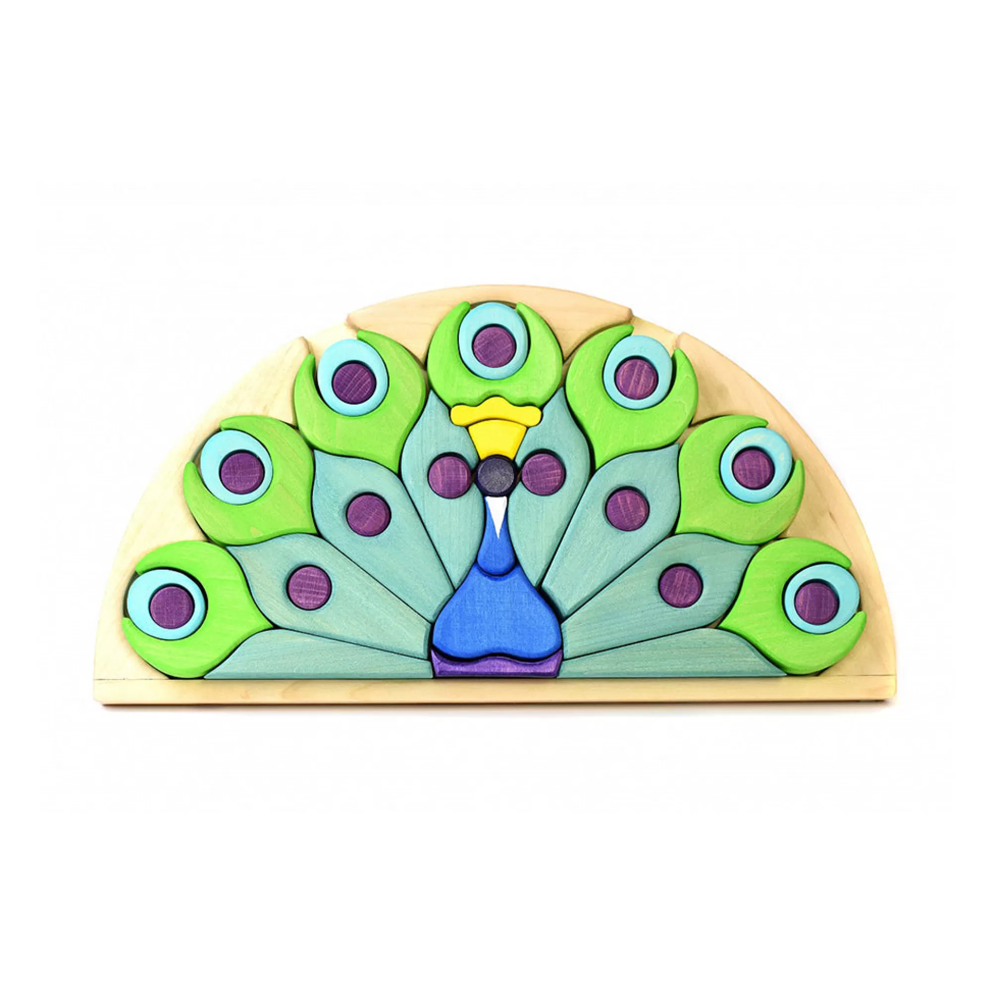 Bumbu Toys Montessori Toys-Wooden Peacock Puzzle