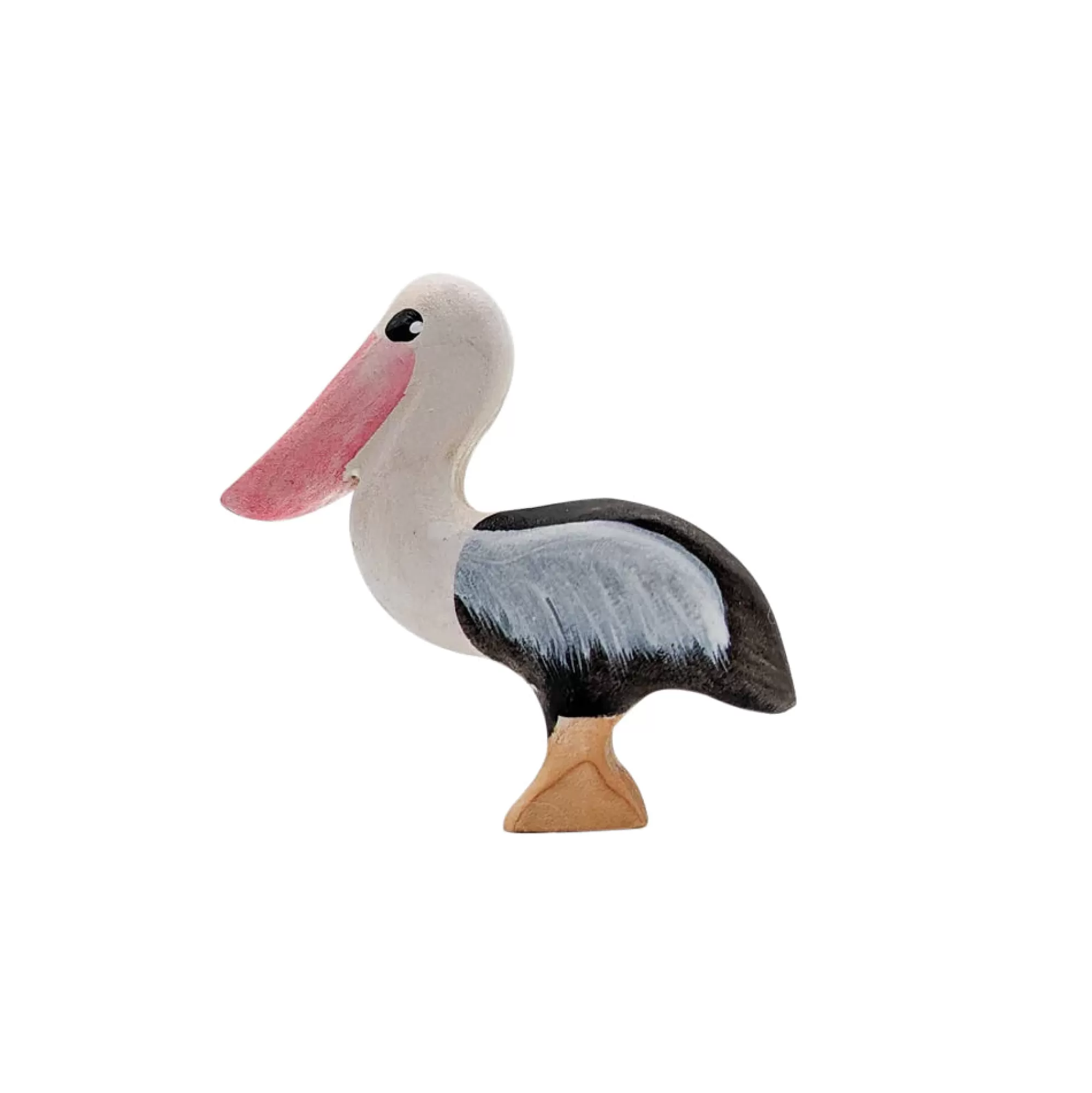 NOM Handcrafted Waldorf Inspired-Wooden Pelican - Standing