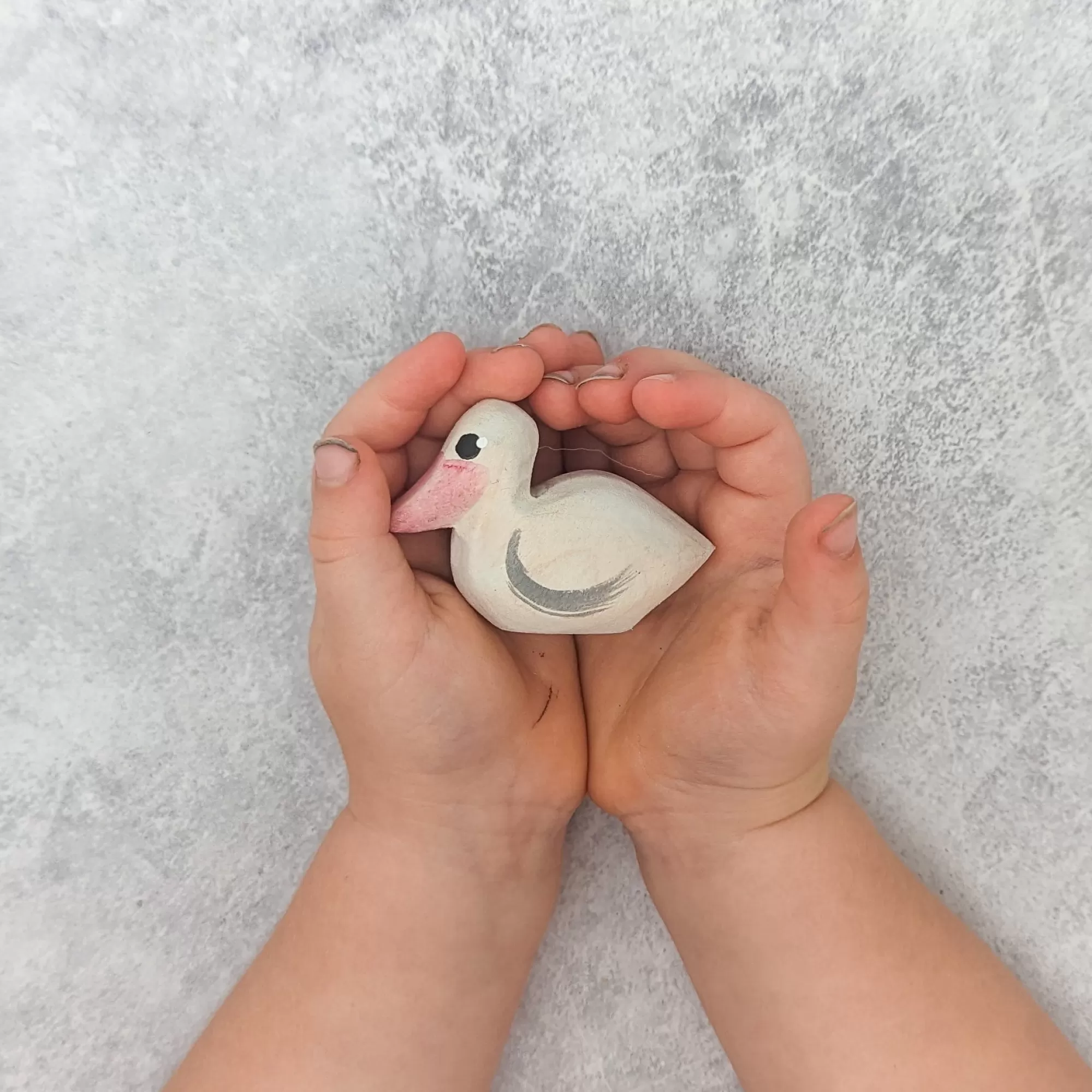 NOM Handcrafted Waldorf Inspired-Wooden Pelican Chick