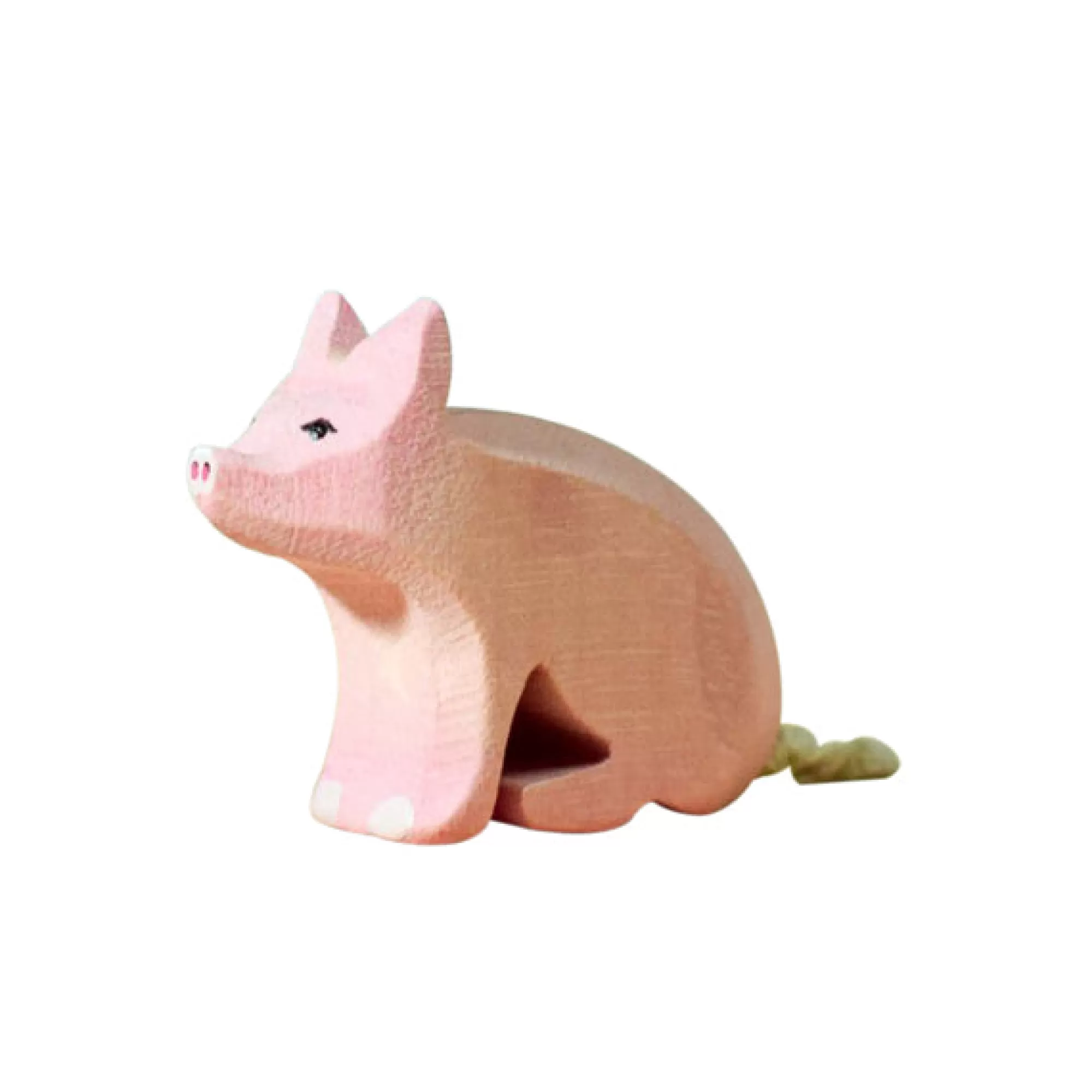 Bumbu Toys Farm Animals-Wooden Piglet - Sitting