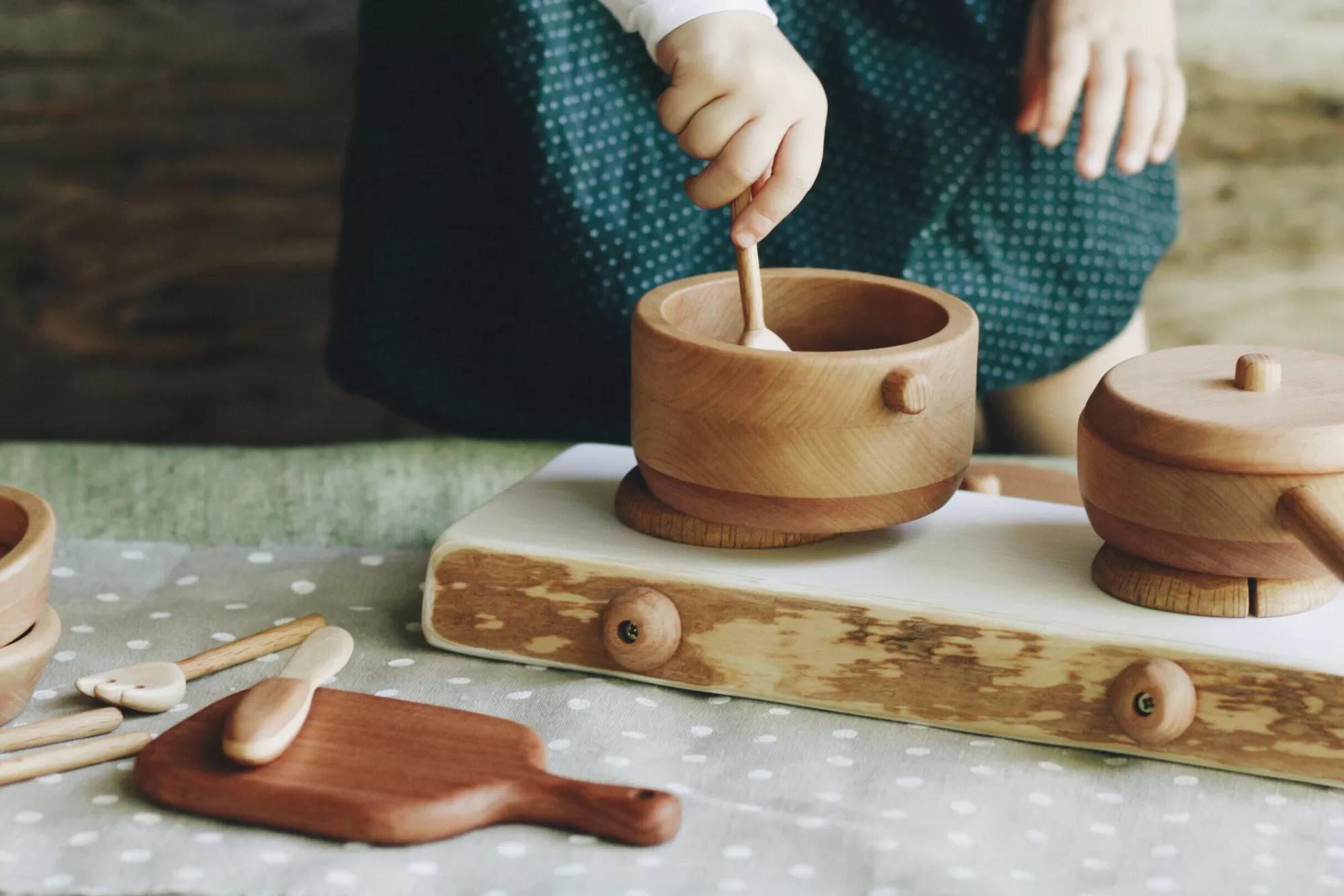 Tateplota Kitchen Play-Wooden Portable Cook Top