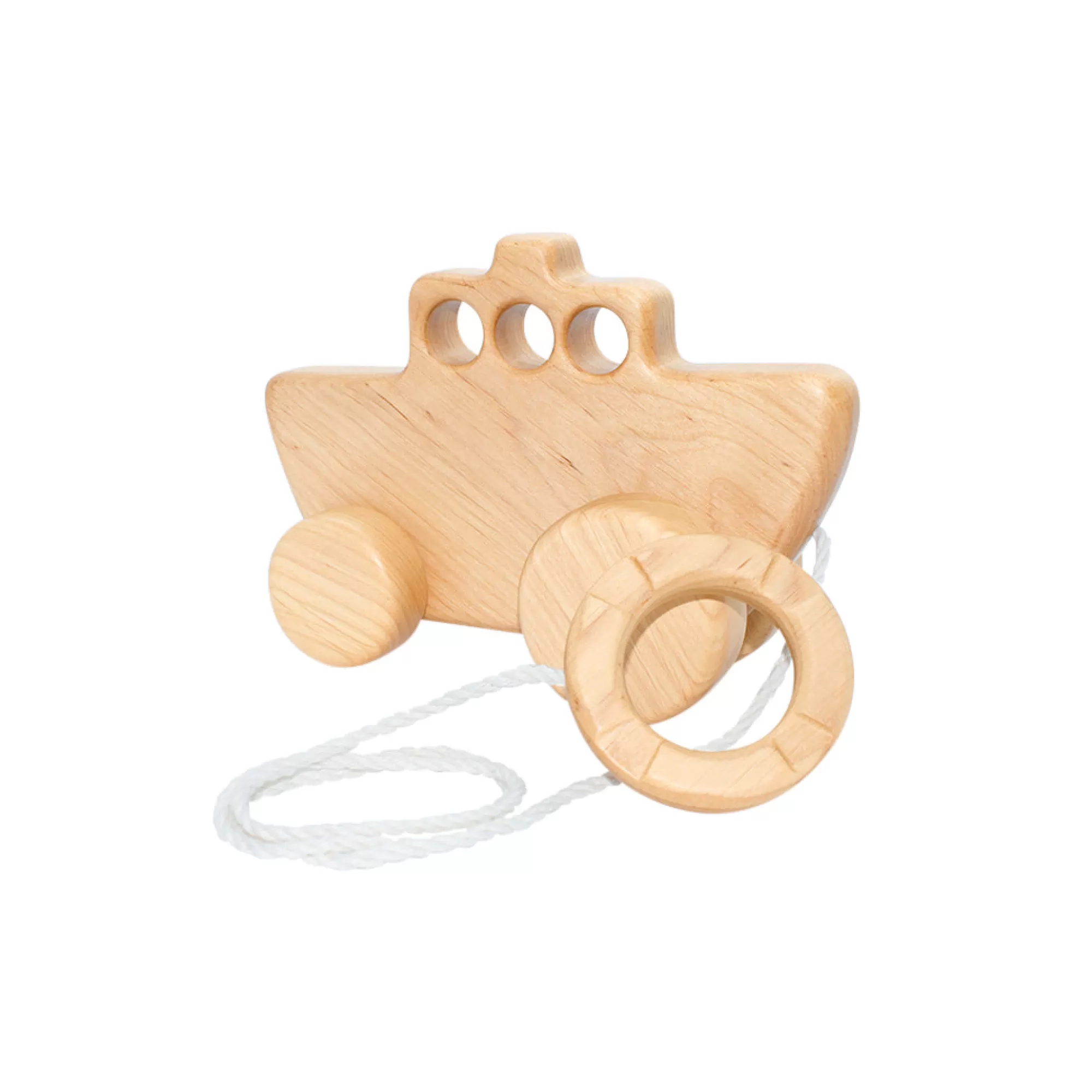 Wander Wood Co Push & Pull Along-Wooden Pull Along Boat