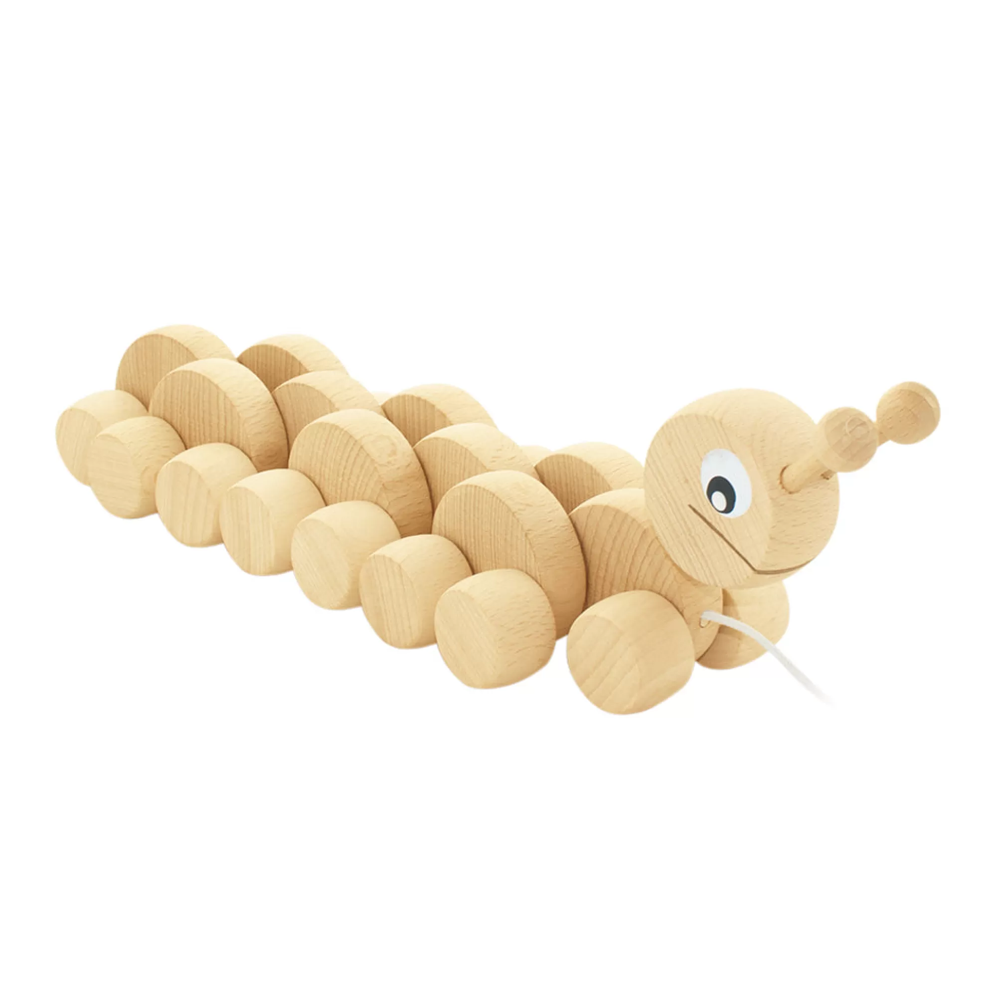 Miva Vacov Push & Pull Along-Wooden Pull Along Caterpillar - Clara