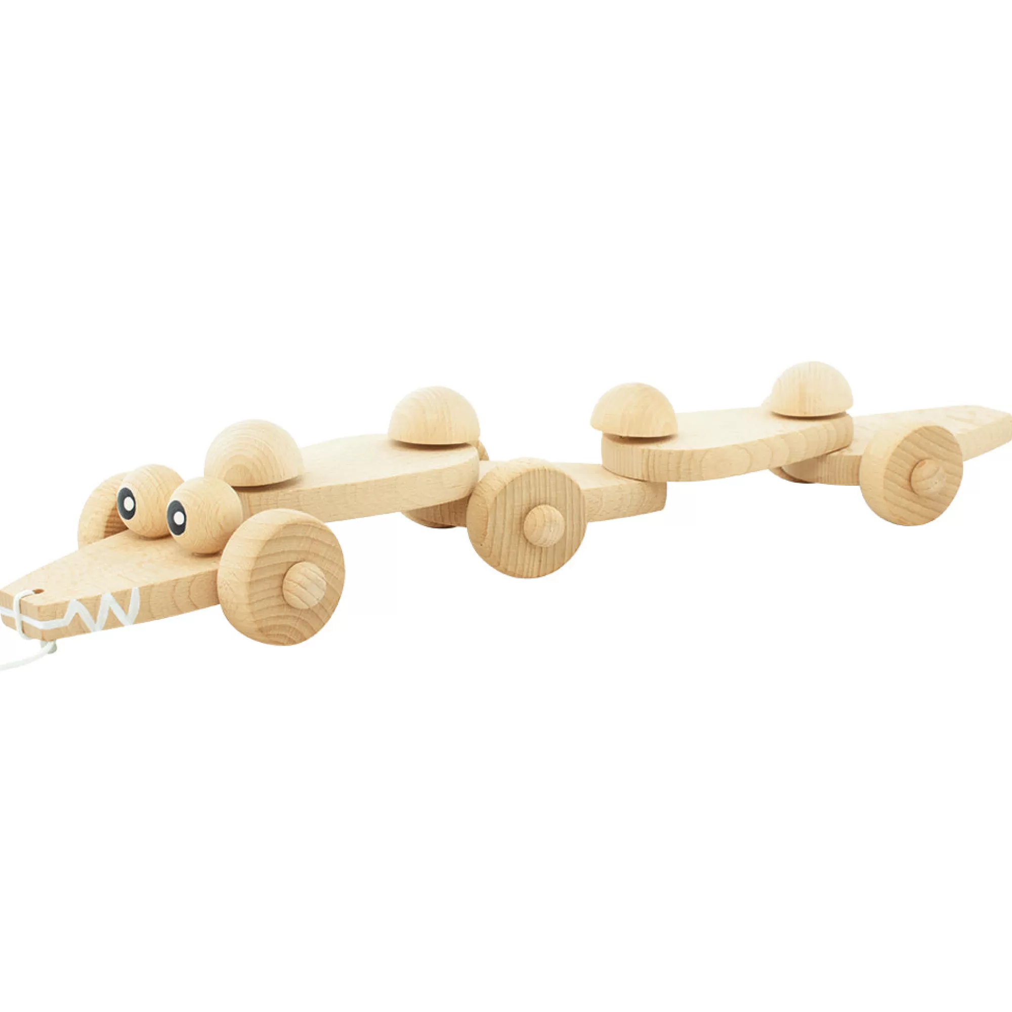 Miva Vacov Push & Pull Along-Wooden Pull Along Crocodile - Monty