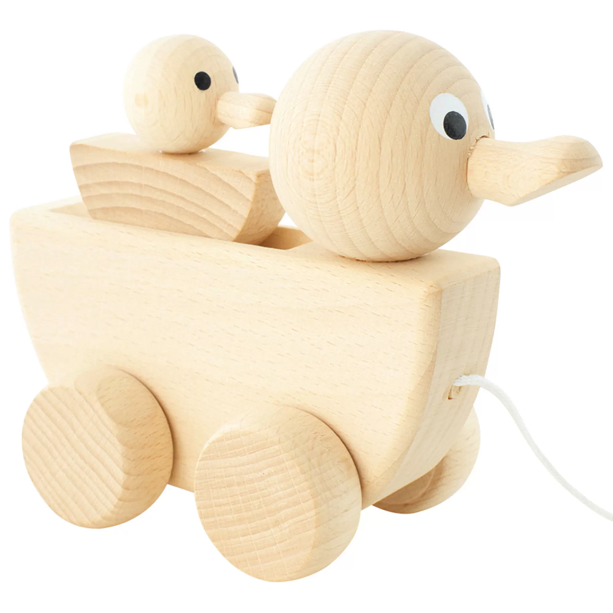 Miva Vacov Push & Pull Along-Wooden Pull Along Duck With Duckling - Gracie