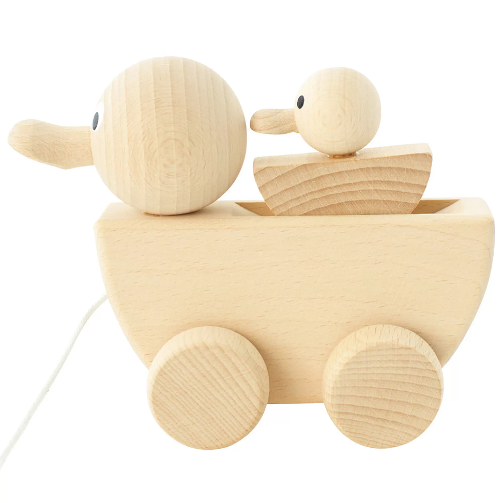 Miva Vacov Push & Pull Along-Wooden Pull Along Duck With Duckling - Gracie