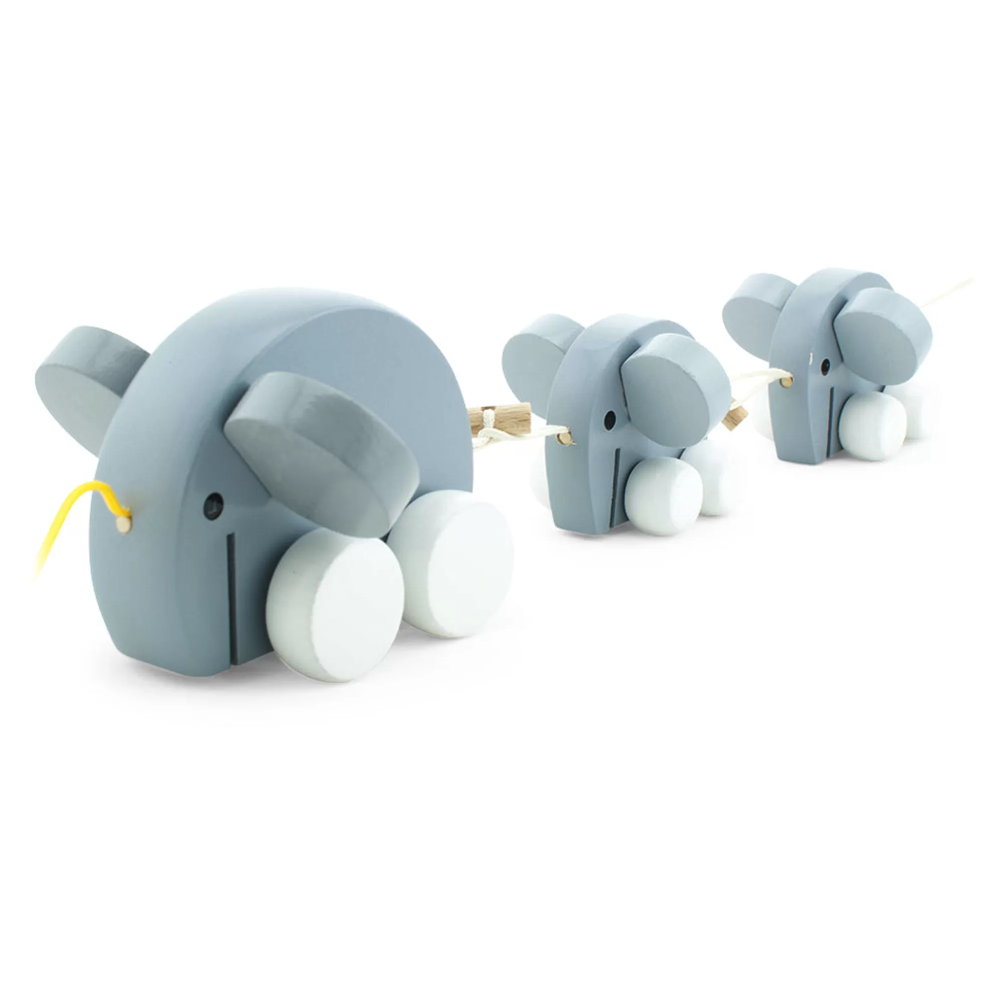 Miva Vacov Push & Pull Along-Wooden Pull Along Elephant Family