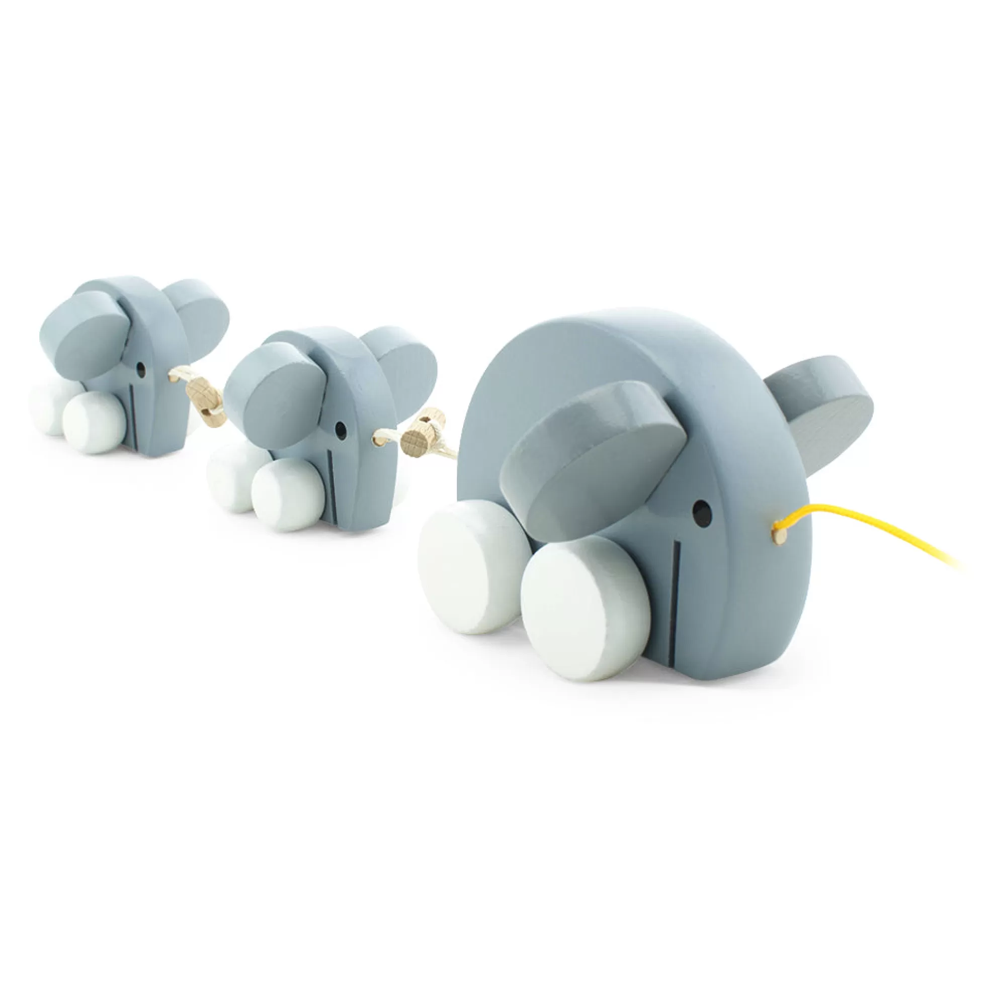 Miva Vacov Push & Pull Along-Wooden Pull Along Elephant Family