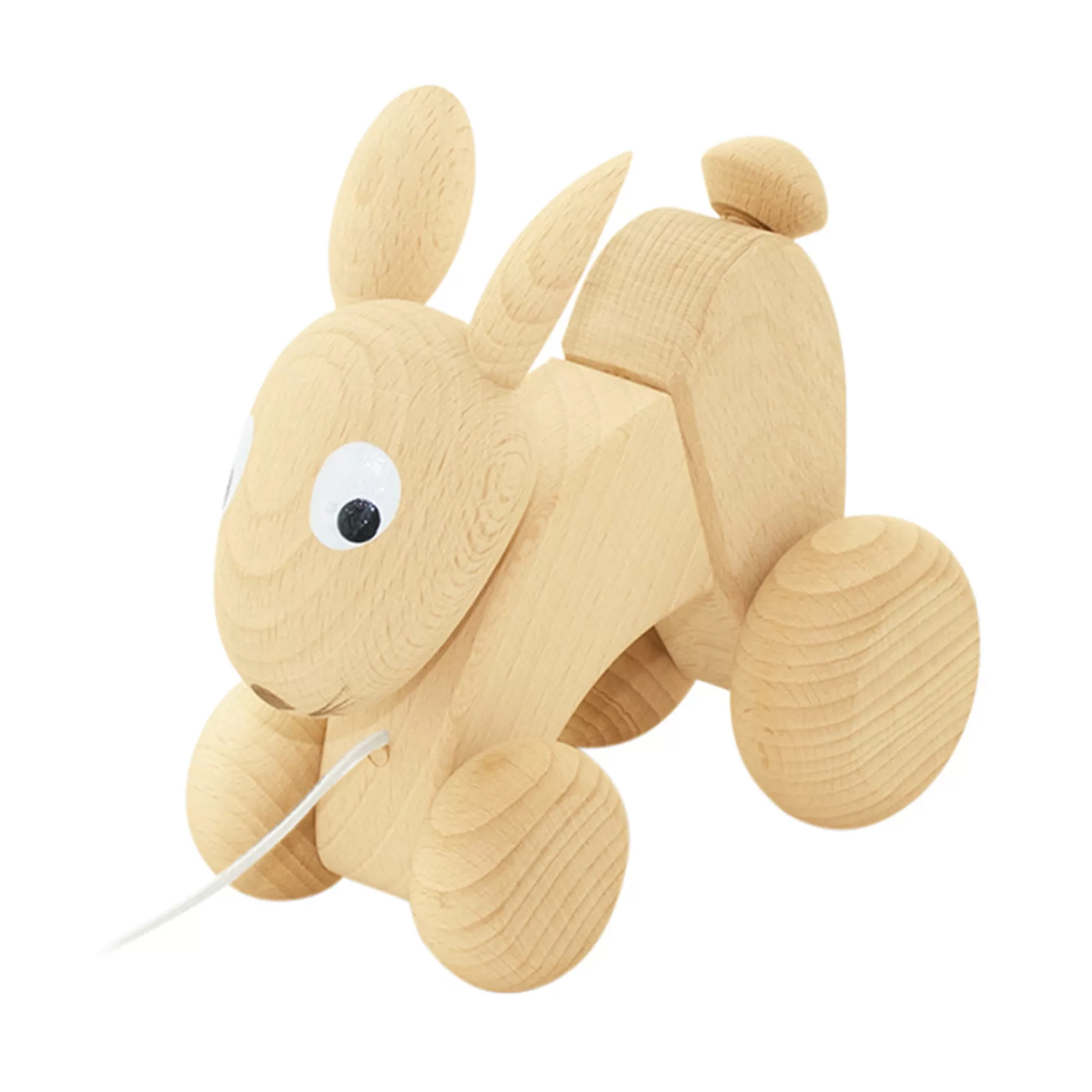 Miva Vacov Push & Pull Along-Wooden Pull Along Rabbit - Luna