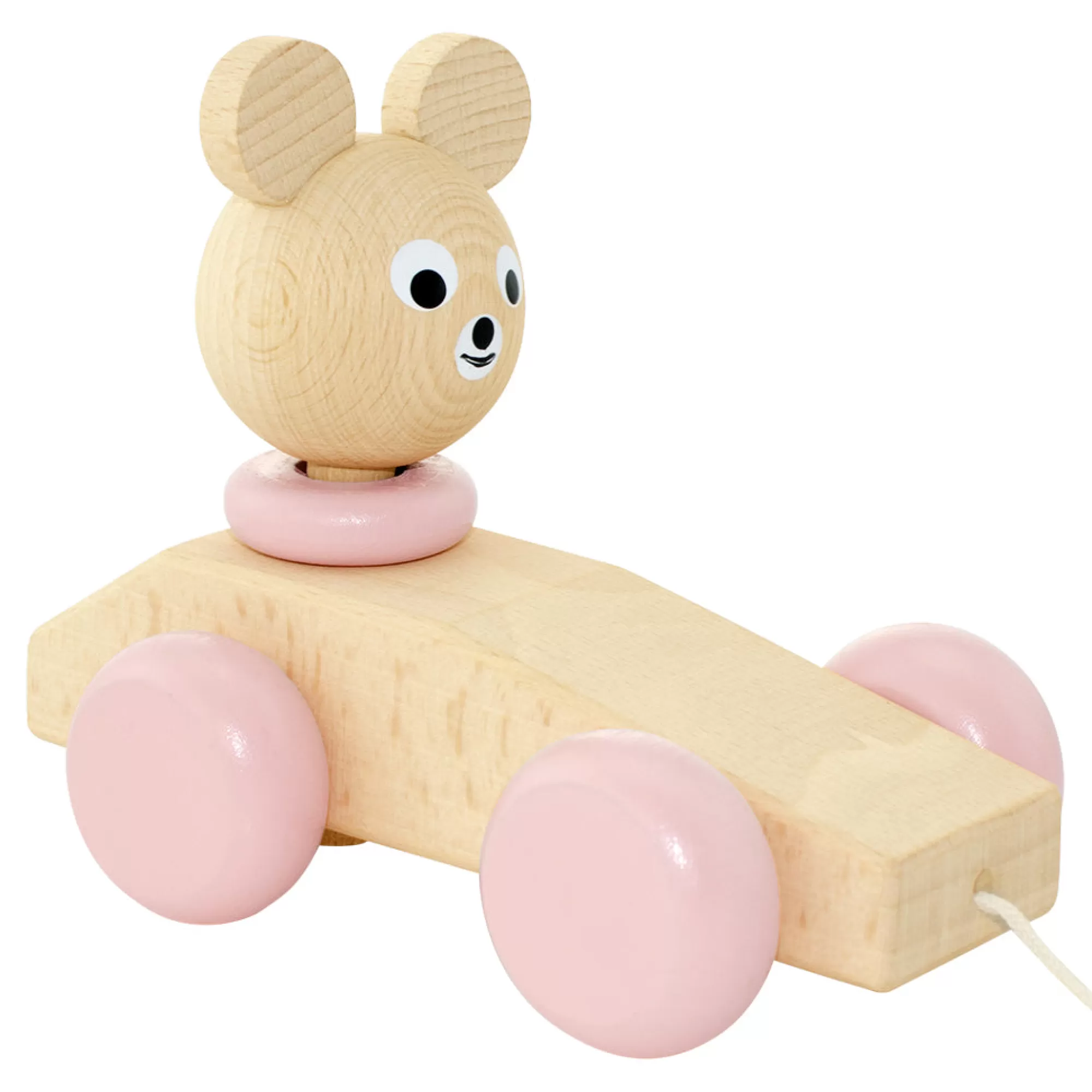 Miva Vacov Push & Pull Along-Wooden Pull Along Toy Bear - Helena