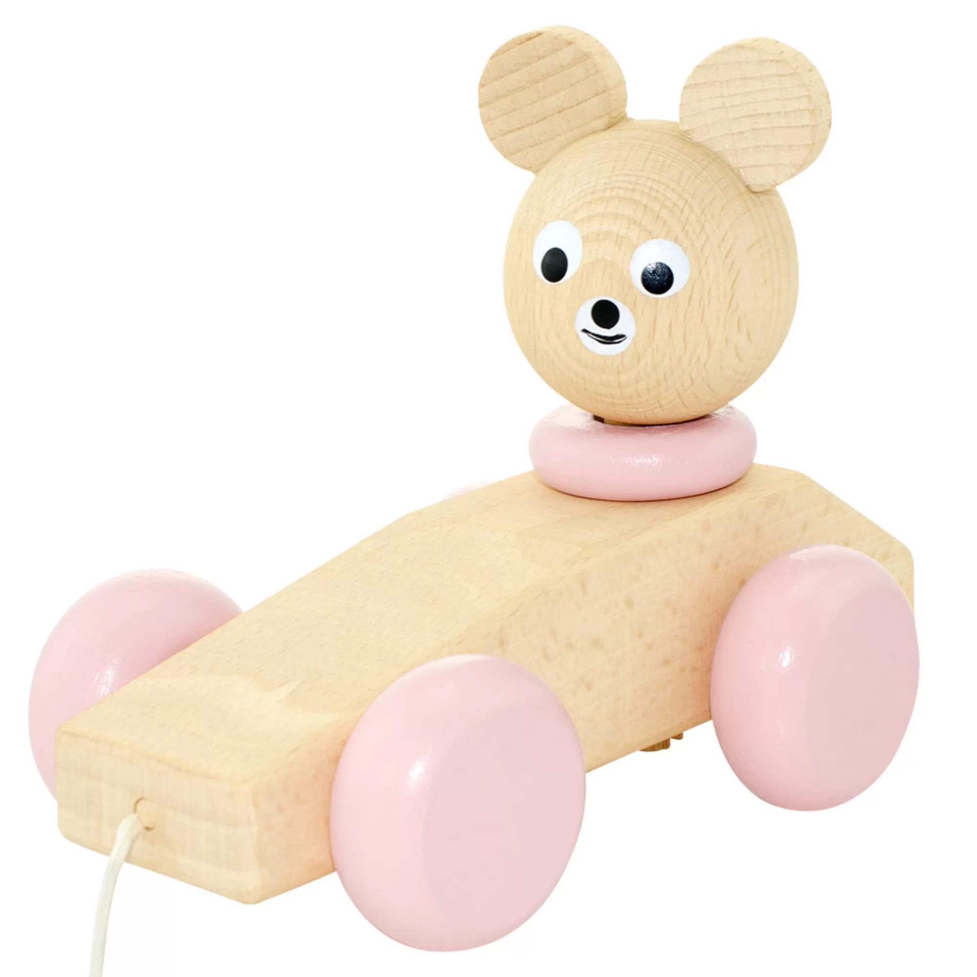 Miva Vacov Push & Pull Along-Wooden Pull Along Toy Bear - Helena