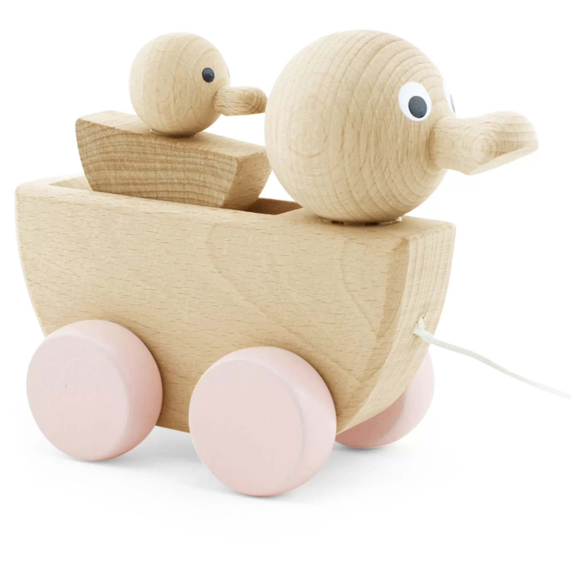 Miva Vacov Push & Pull Along-Wooden Pull Along Toy Duck With Duckling - Georgia