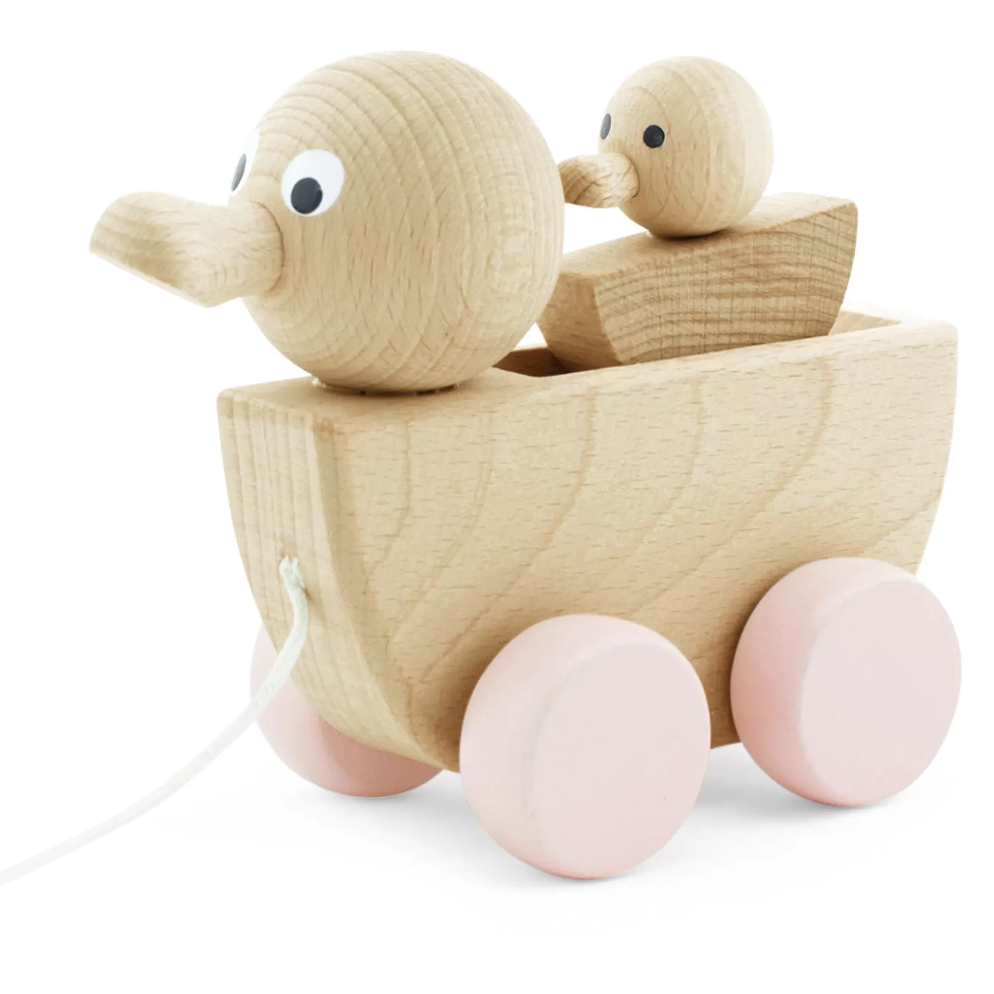 Miva Vacov Push & Pull Along-Wooden Pull Along Toy Duck With Duckling - Georgia