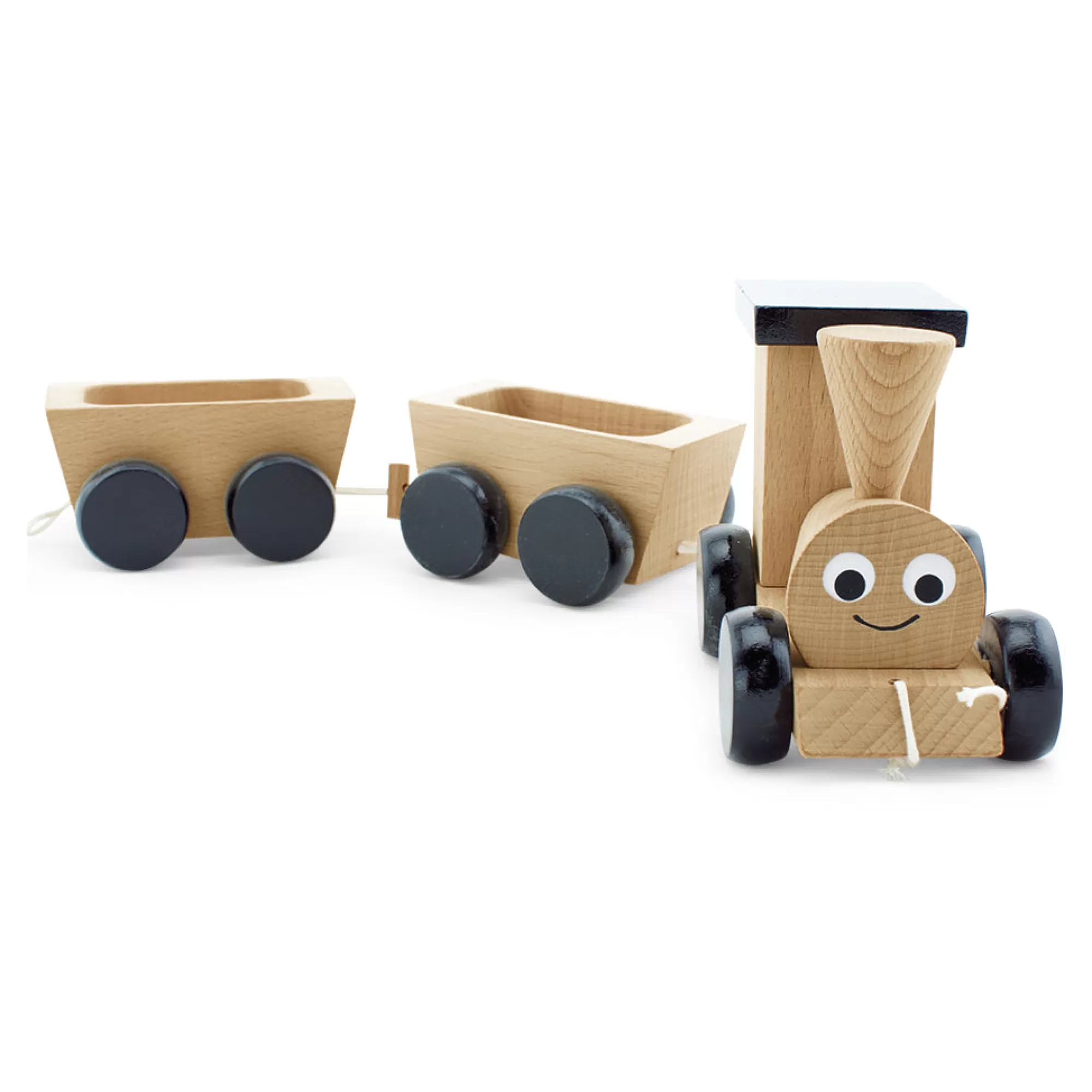 Miva Vacov Push & Pull Along-Wooden Pull Along Train - Poppy